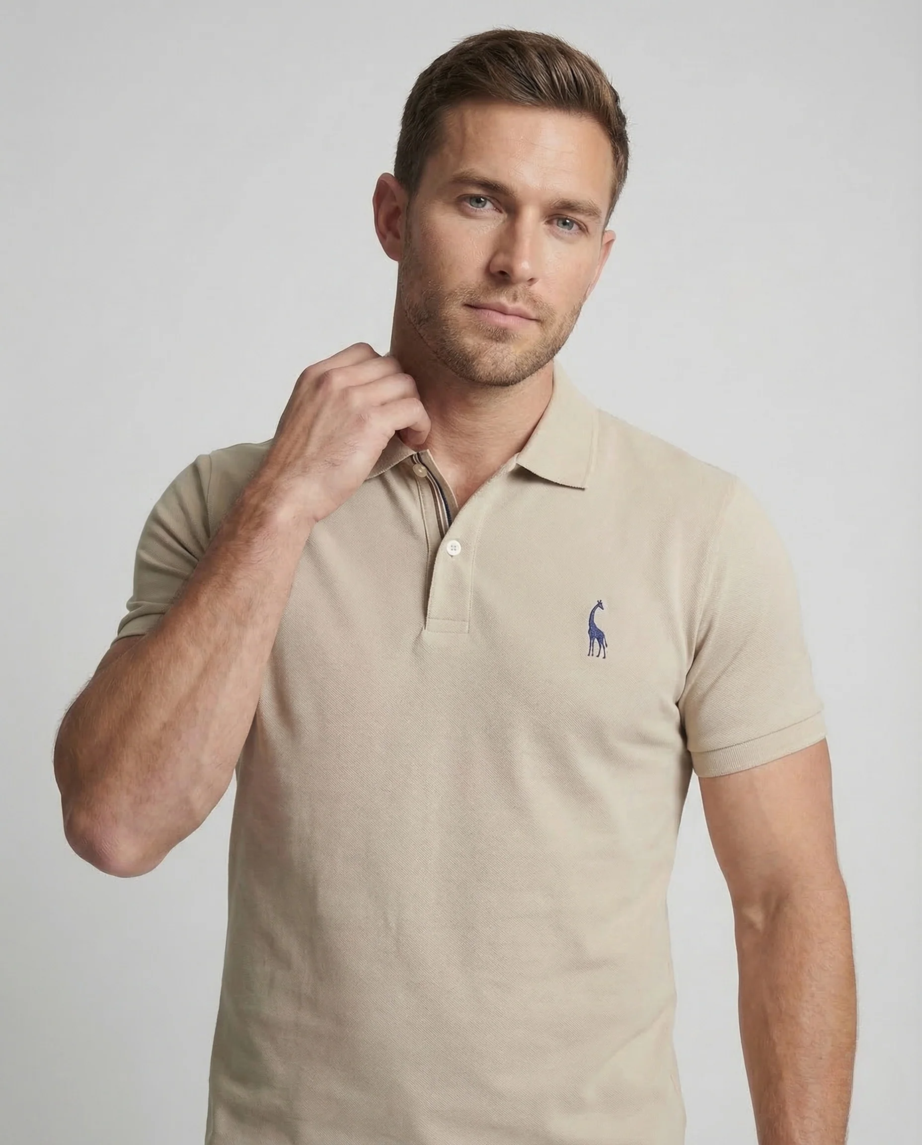 Herren Poloshirt Kurzarm Piqué Emblem - Image 2