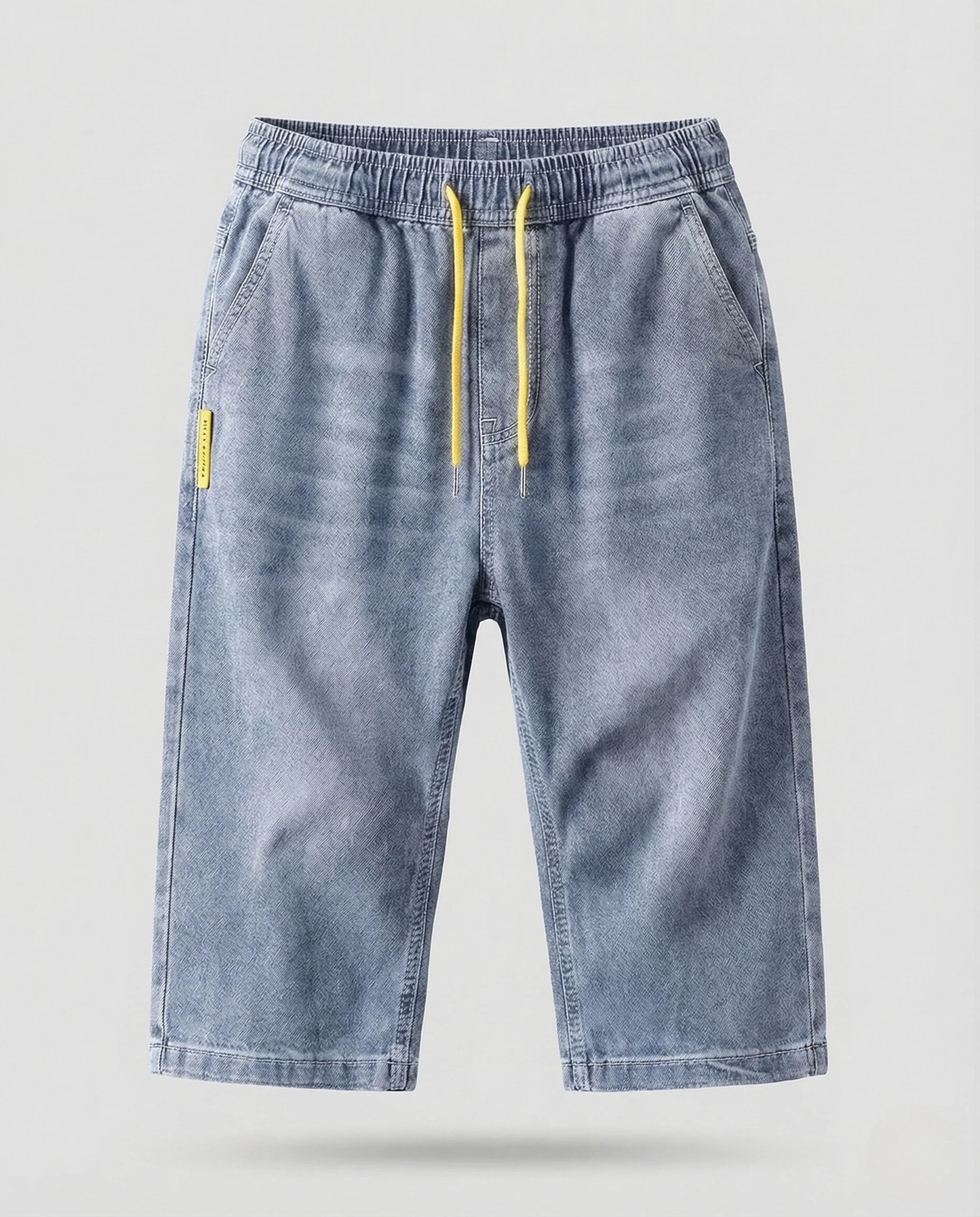 Herren Jeansshorts Knielang Elastikbund - Image 7