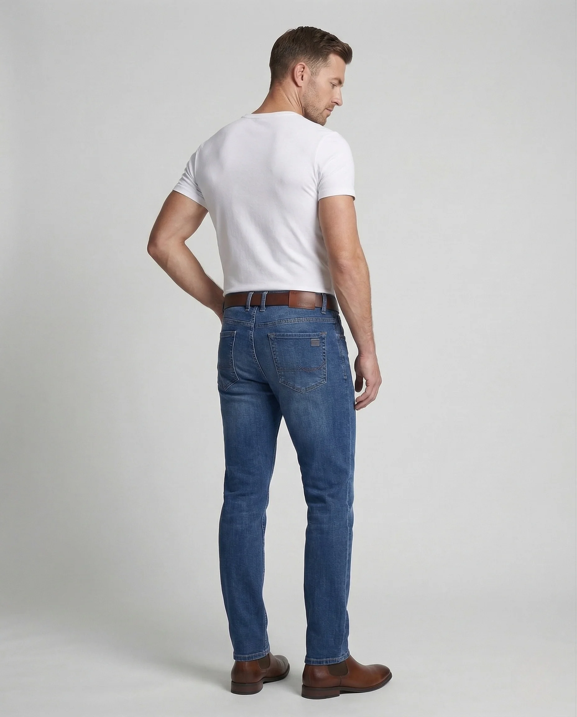 Herren Jeans Tapered Stretch Used Waschung - Image 4