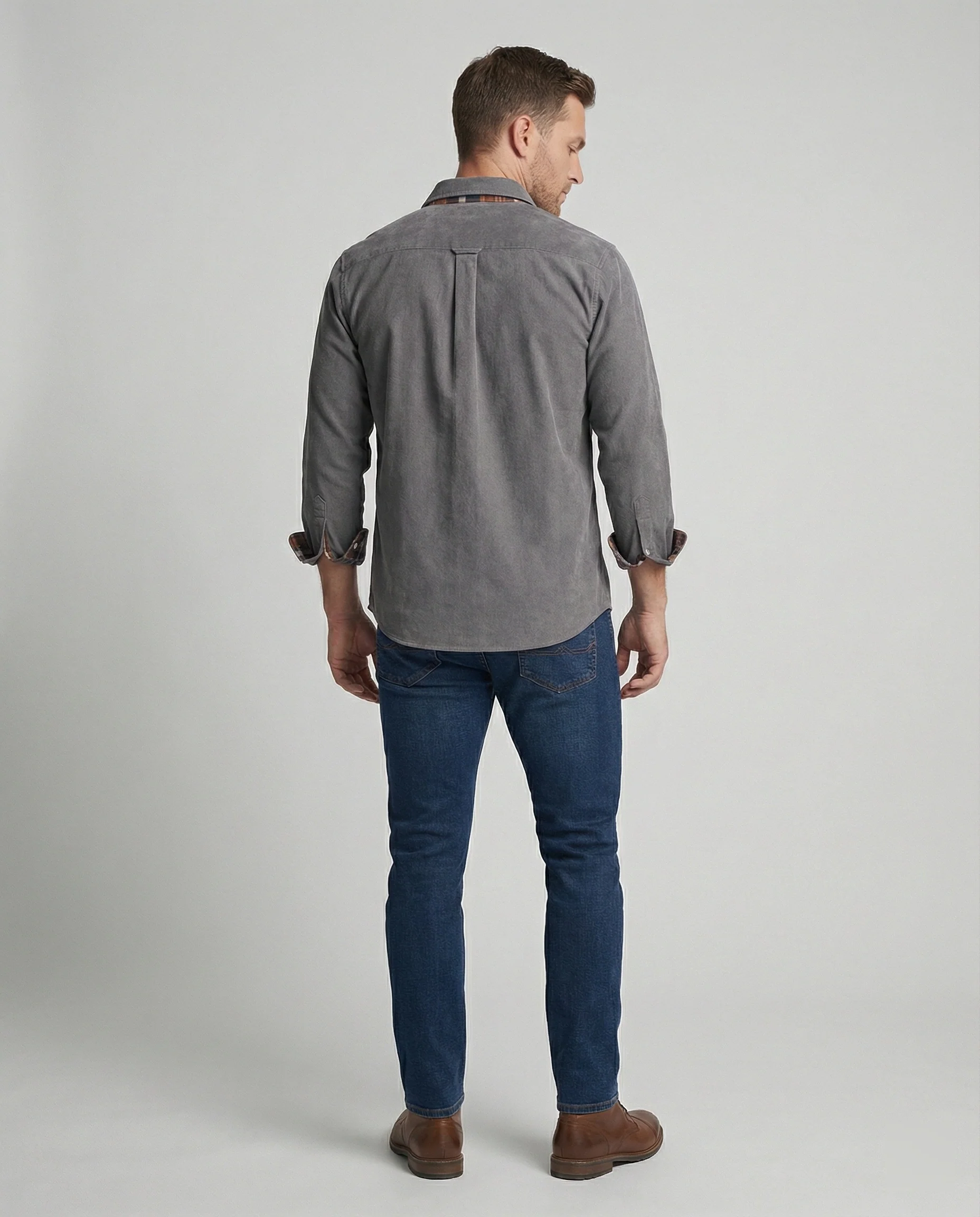 Herren Langarmhemd mit Kontrastdetail - Image 11