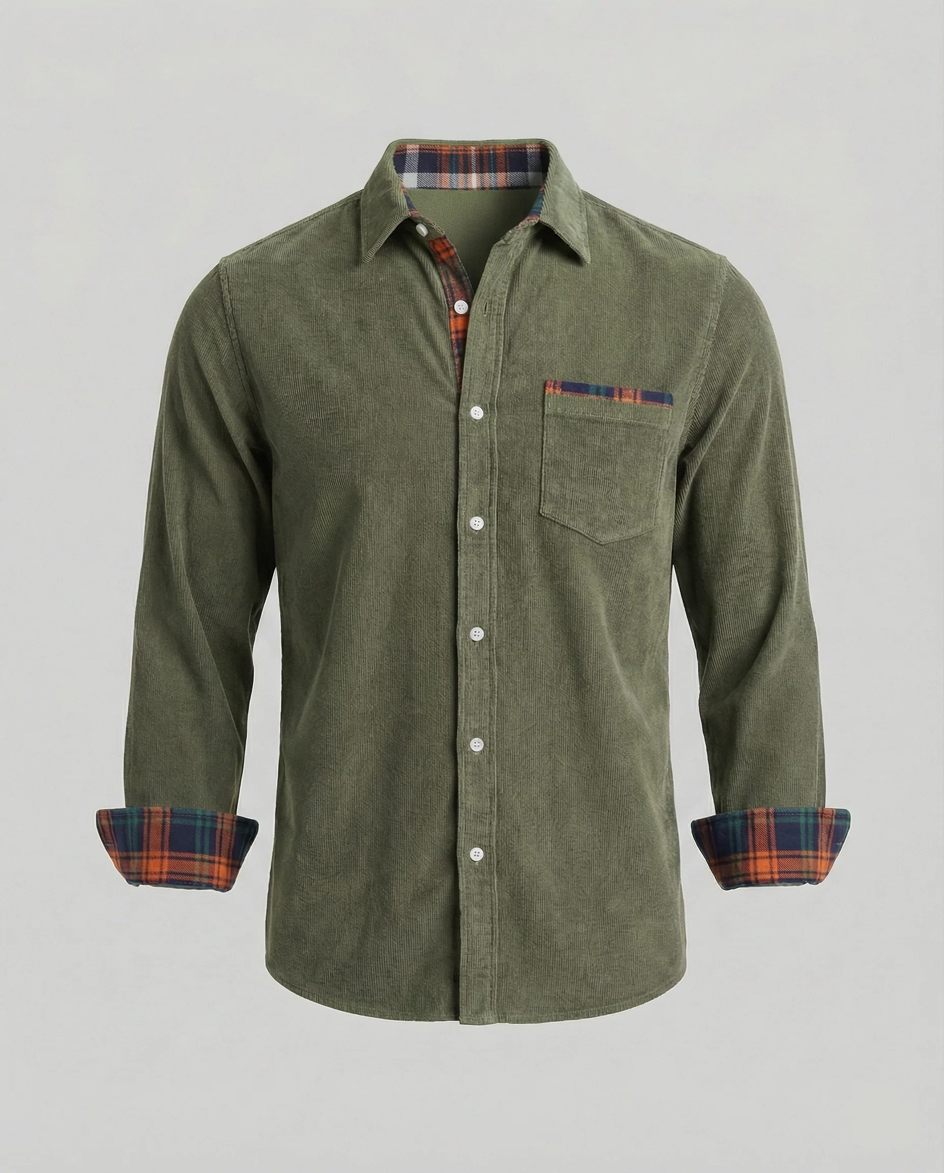 Herren Langarmhemd mit Kontrastdetail - Image 7