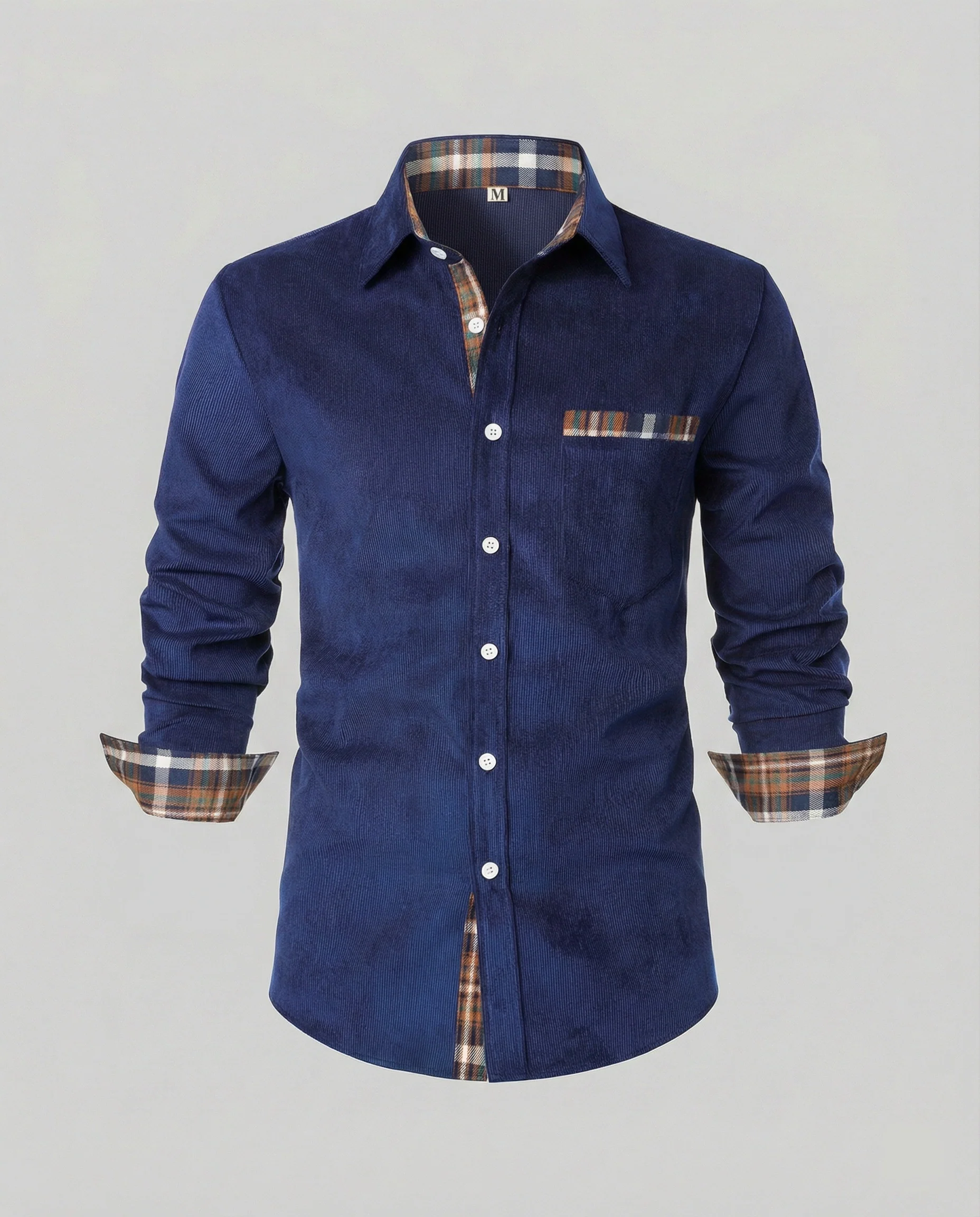Herren Langarmhemd mit Kontrastdetail - Image 4
