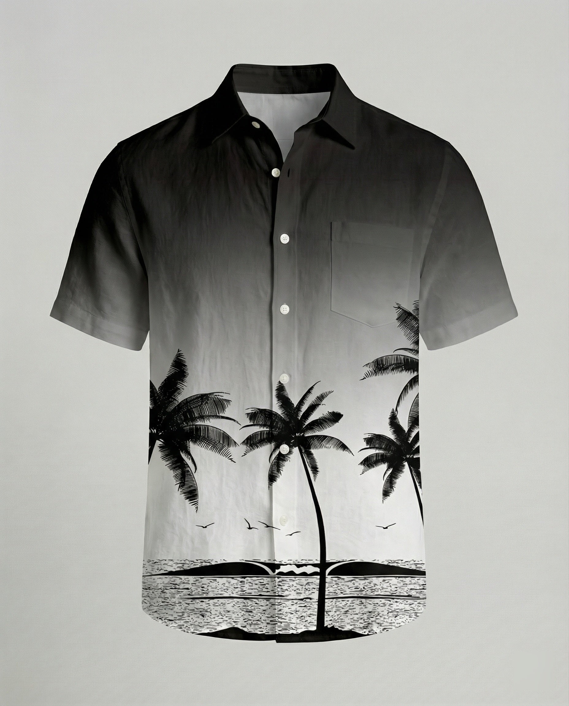 Kurzarm Hawaiihemd Herren Palmenprint - Image 35