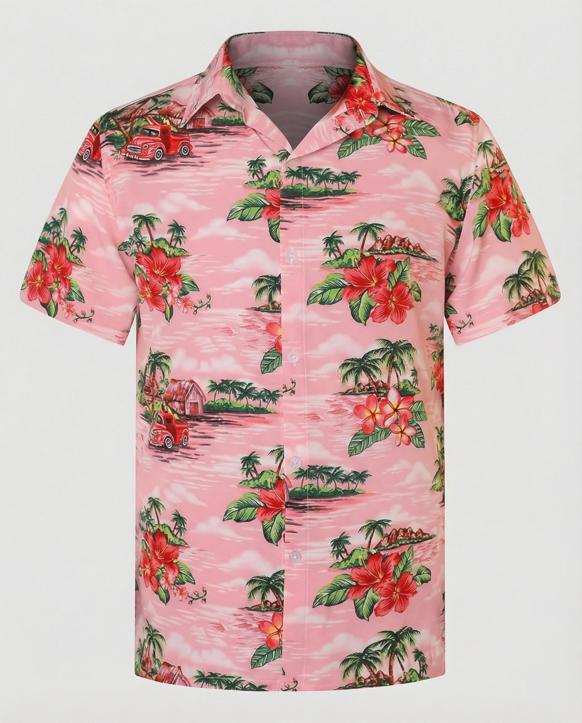 Kurzarm Hawaiihemd Herren Palmenprint - Image 4