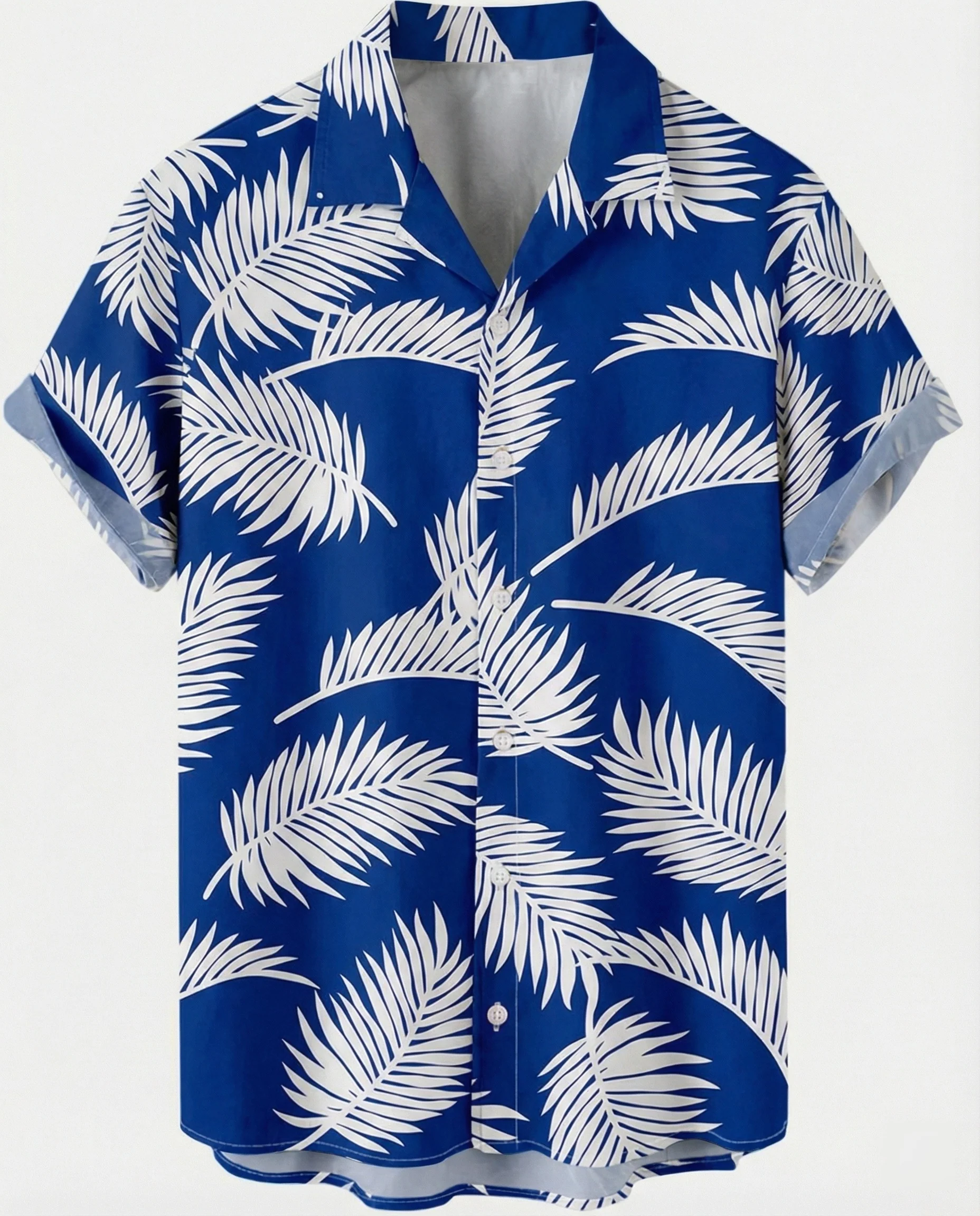 Kurzarm Hawaiihemd Herren Palmenprint - Image 47