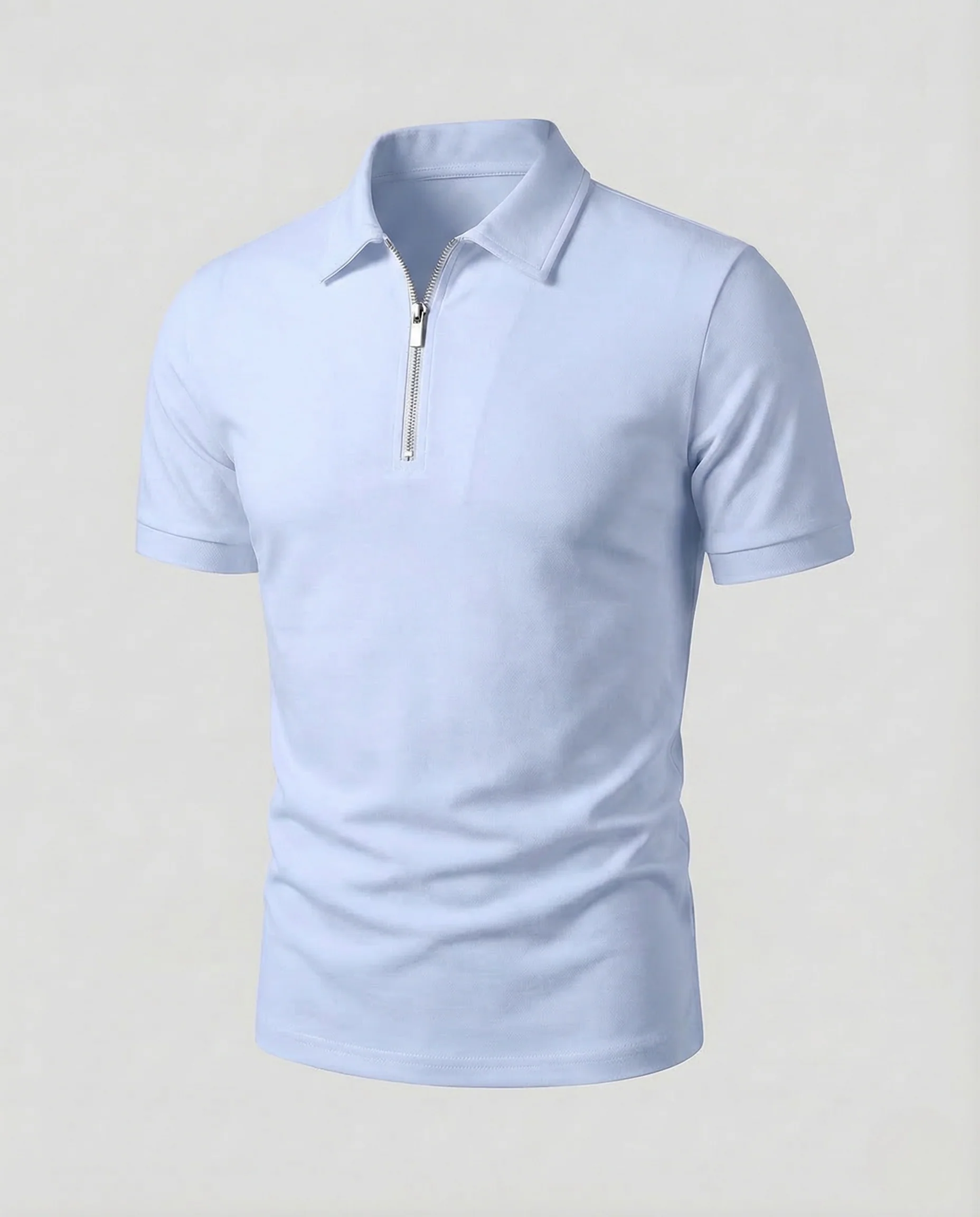 Herren Polo Kurzarm Reißverschluss Slim - Image 10