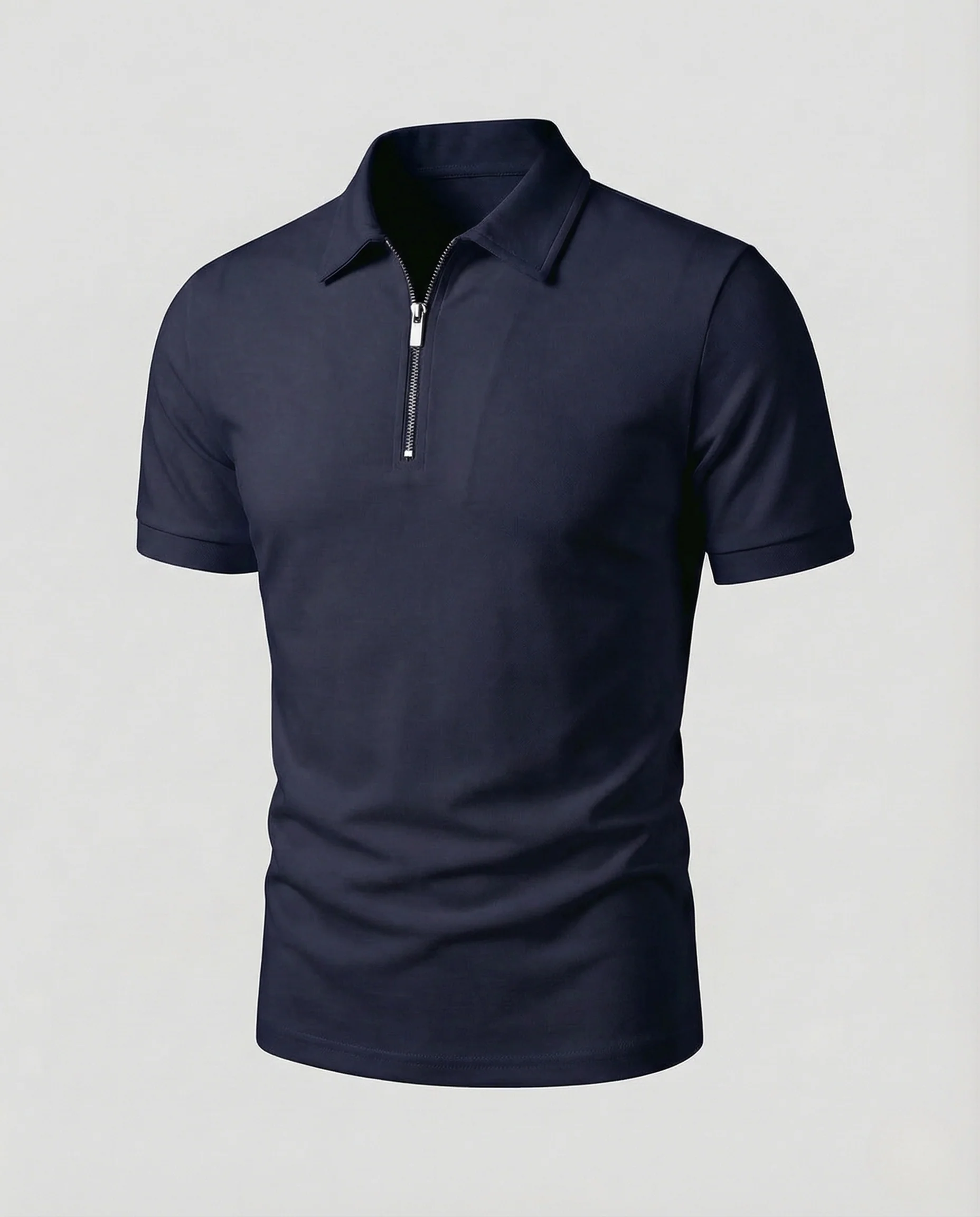 Herren Polo Kurzarm Reißverschluss Slim - Image 11
