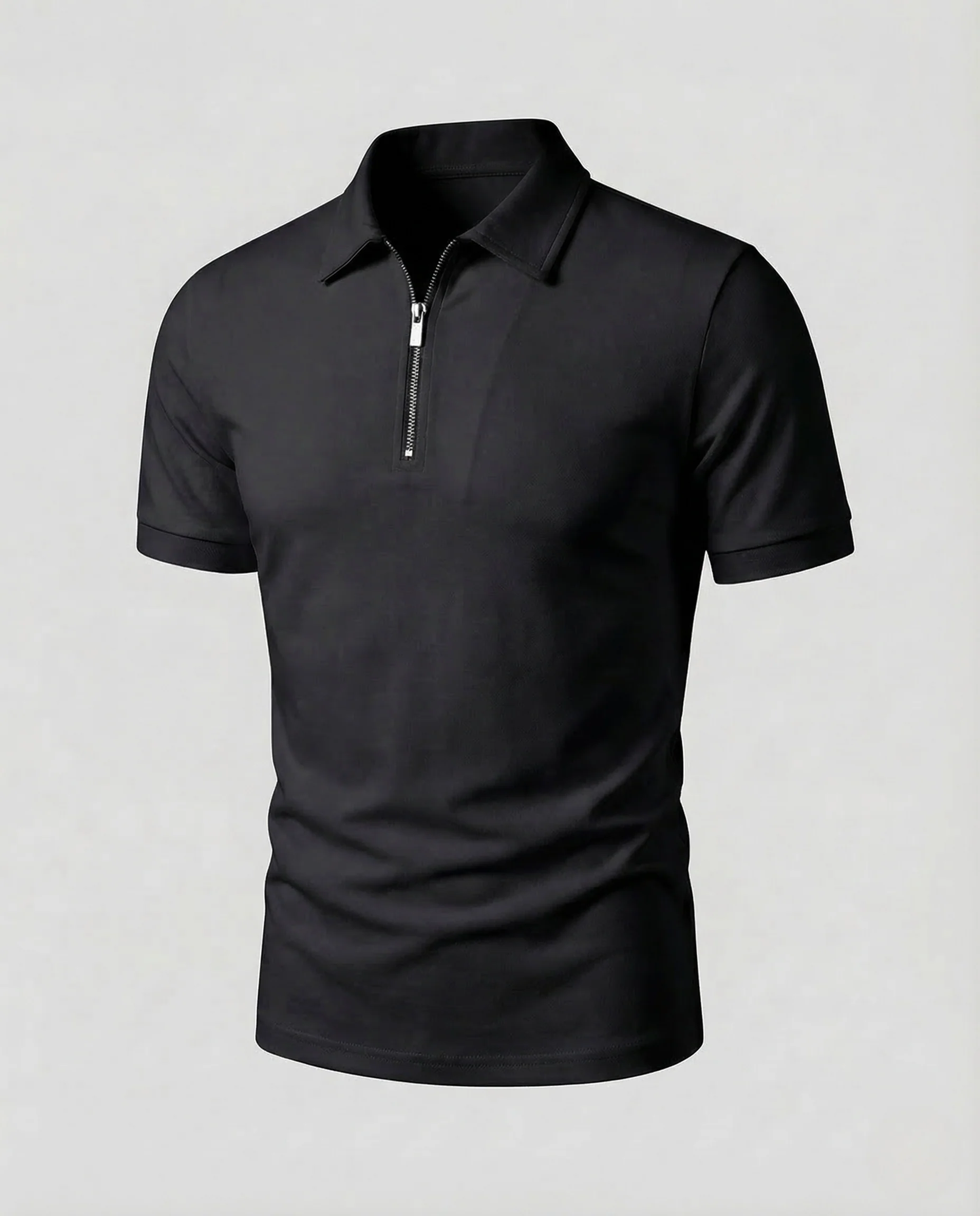 Herren Polo Kurzarm Reißverschluss Slim - Image 7
