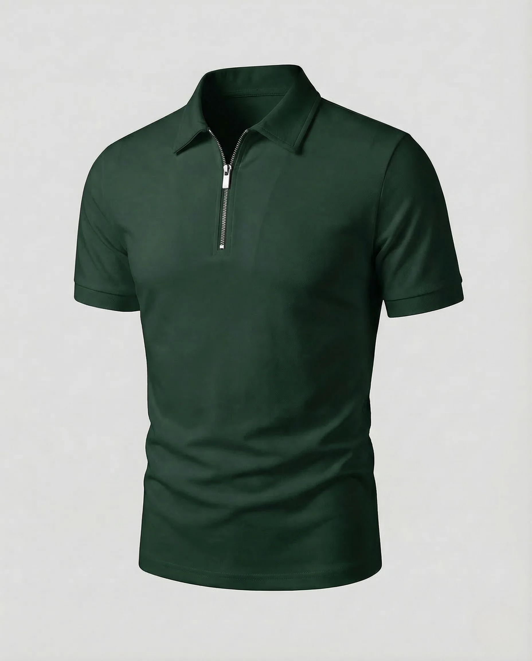 Herren Polo Kurzarm Reißverschluss Slim - Image 9
