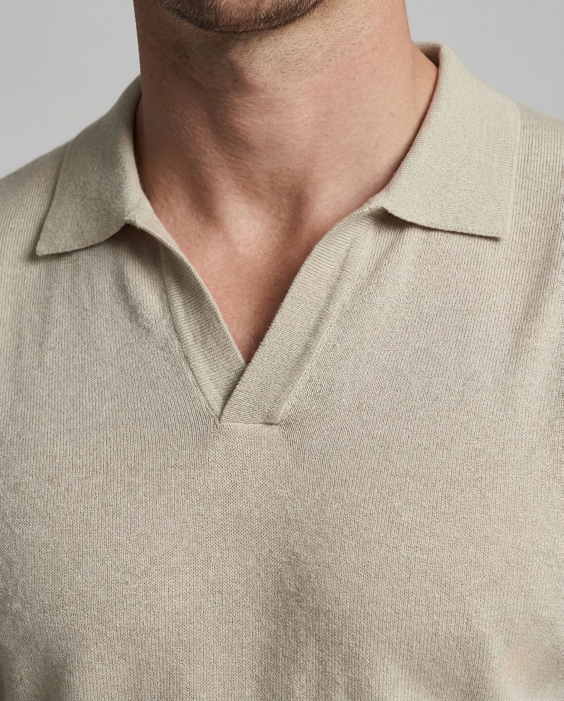 Herren Feinstrick Poloshirt Kurzarm Kentkragen - Image 3