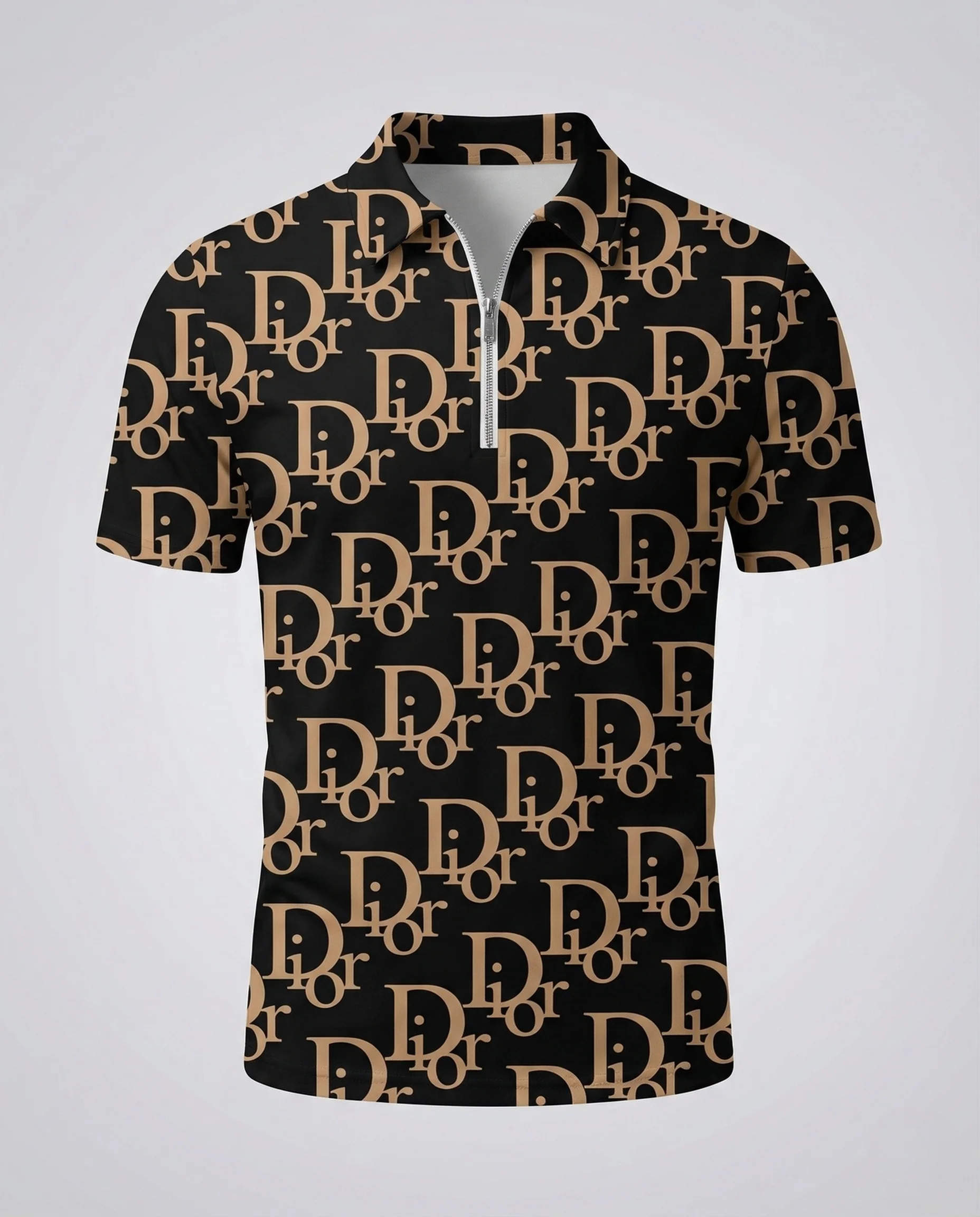 Herren Poloshirt Reißverschluss Logo - Image 5