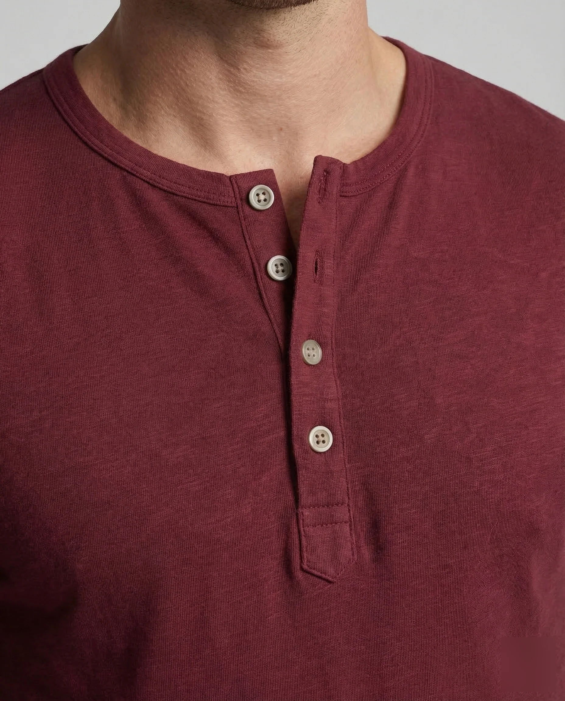 Herren Henleyshirt Langarm - Image 3