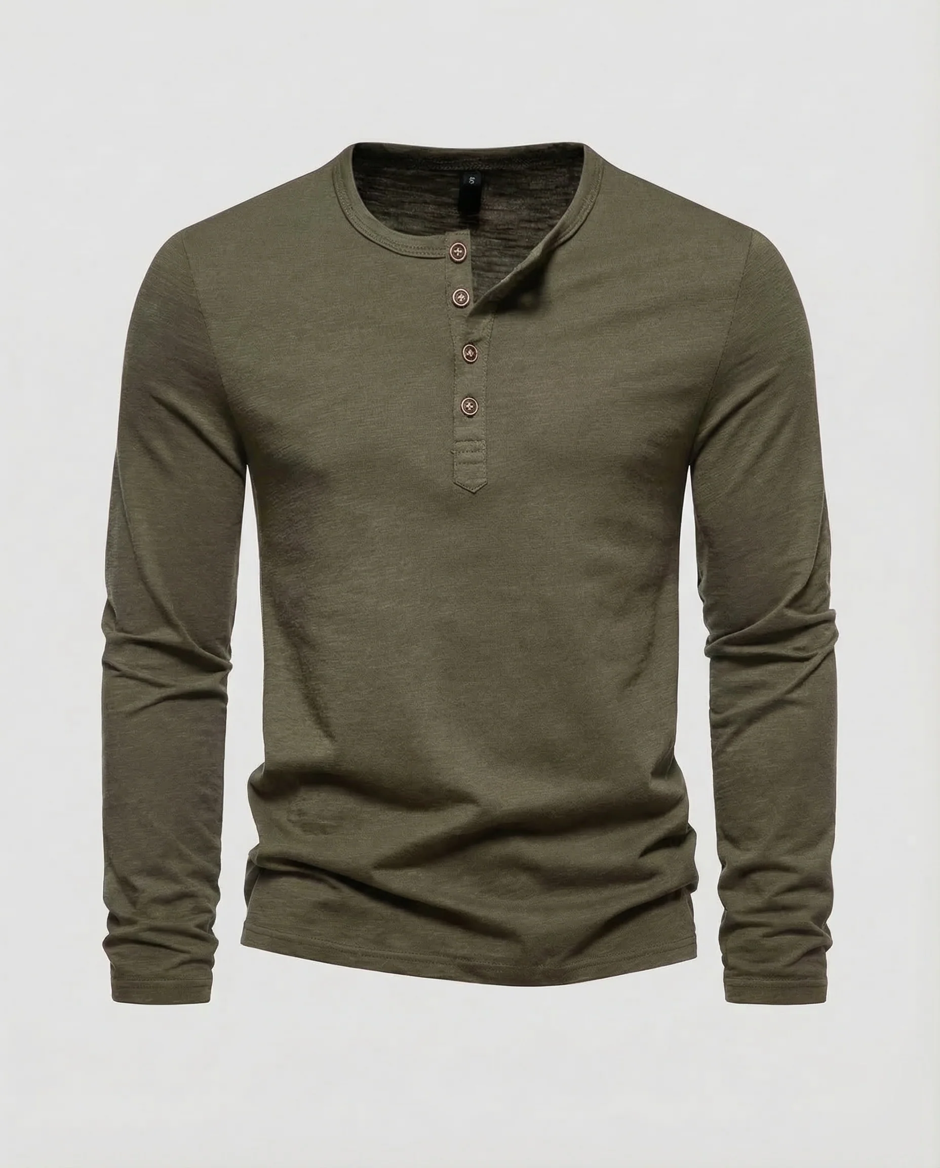 Herren Henleyshirt Langarm - Image 6