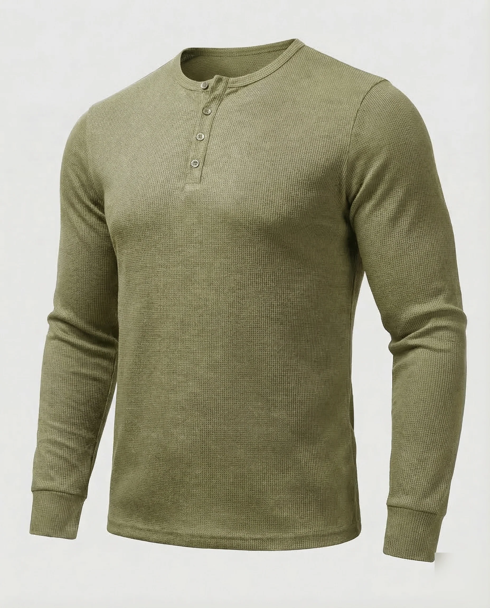 Herren Henleyshirt Langarm - Image 11