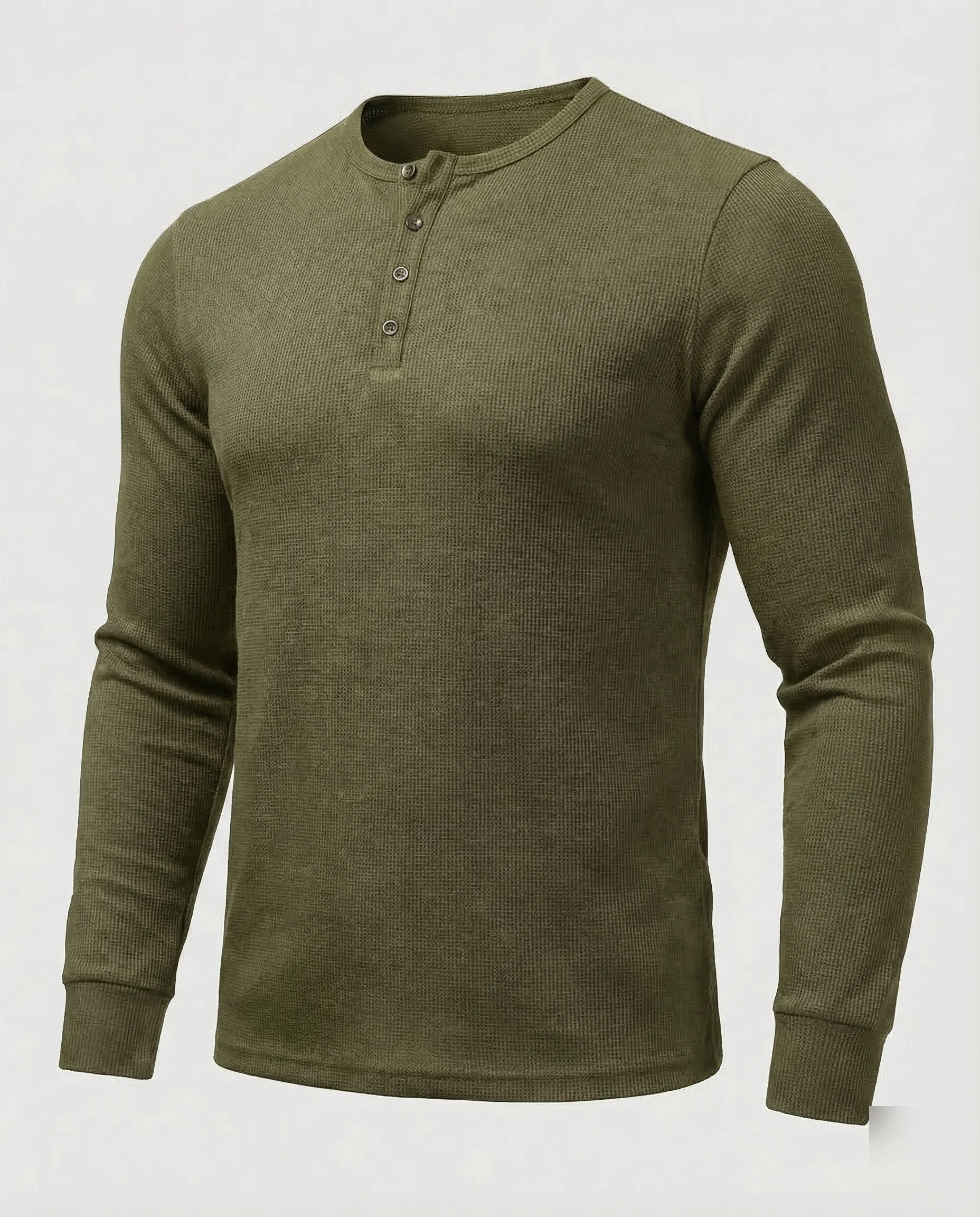 Herren Henleyshirt Langarm - Image 12