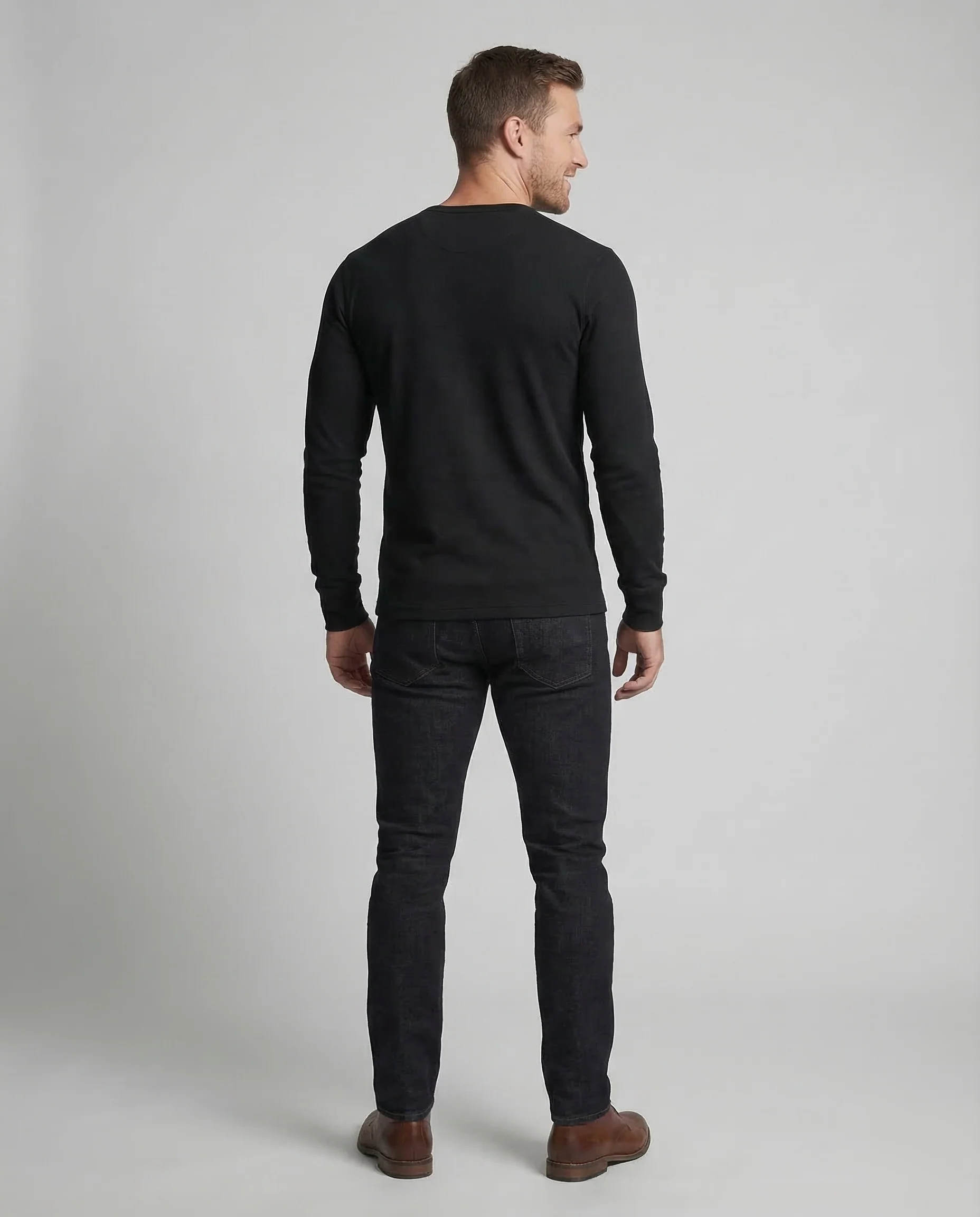 Herren Henleyshirt Langarm - Image 4
