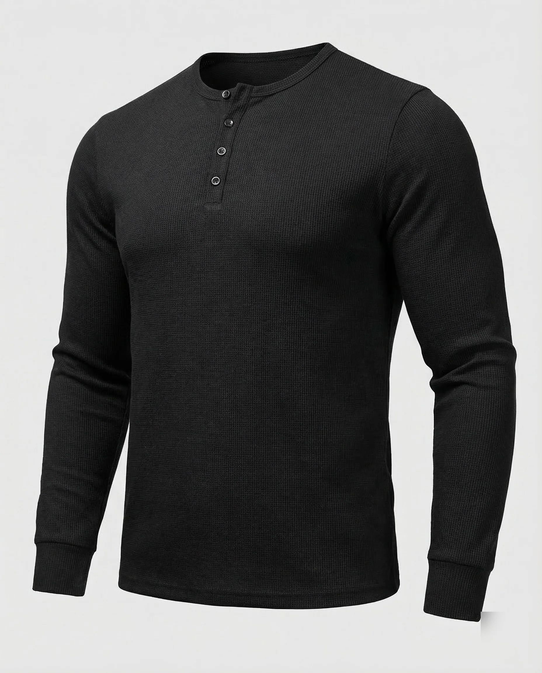 Herren Henleyshirt Langarm - Image 5