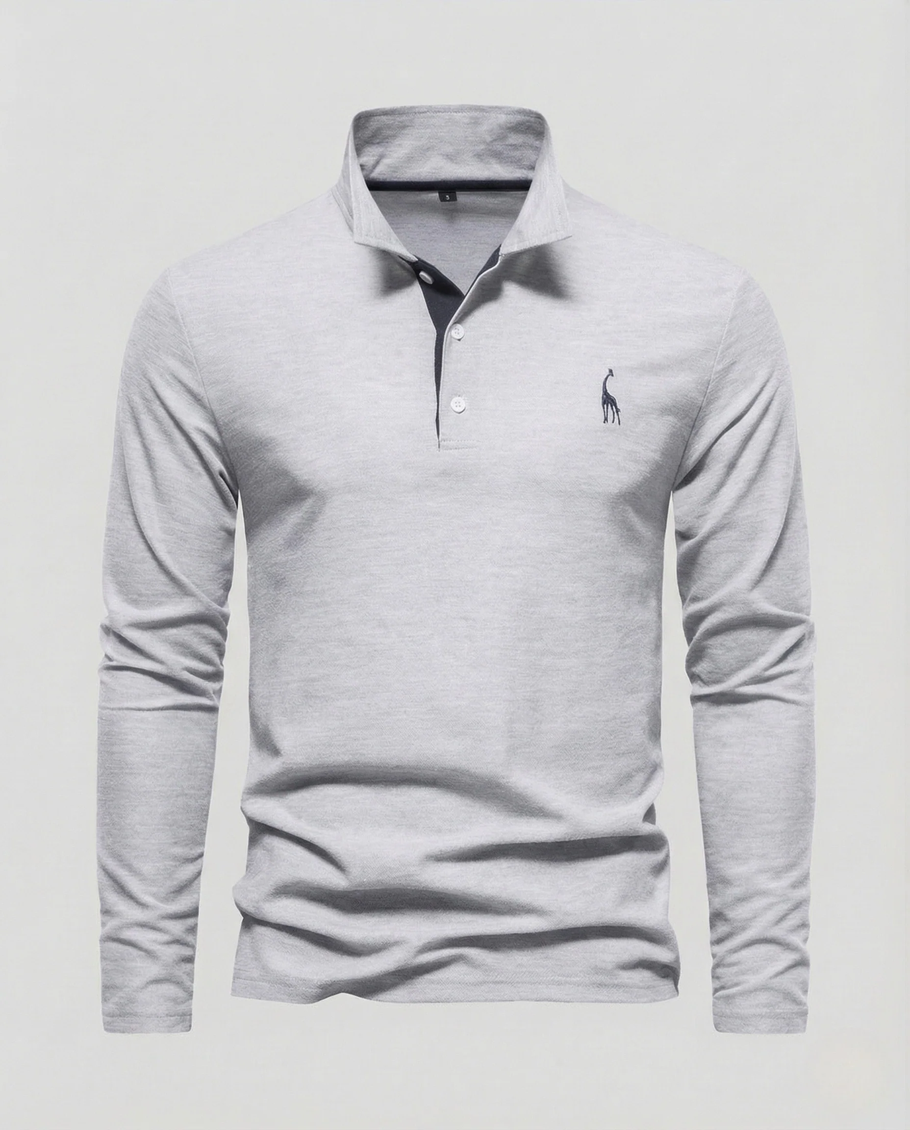 Herren Langarm Polo Baumwollpiqué Kentkragen Logo - Image 10