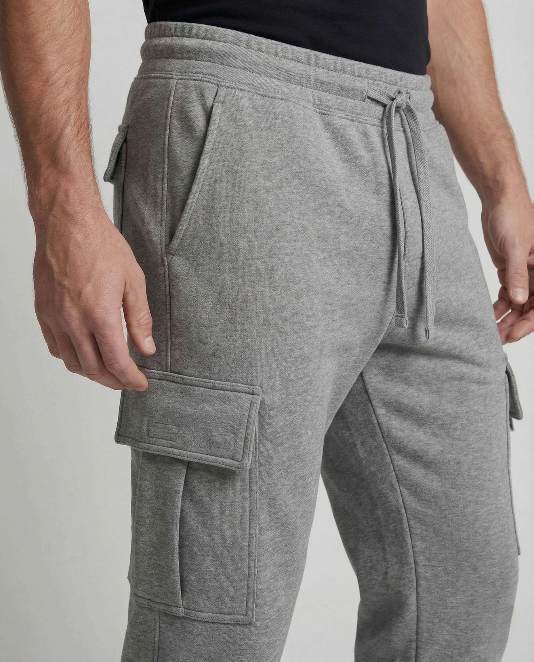 Herren Cargo Jogginghose Elastikbund - Image 3