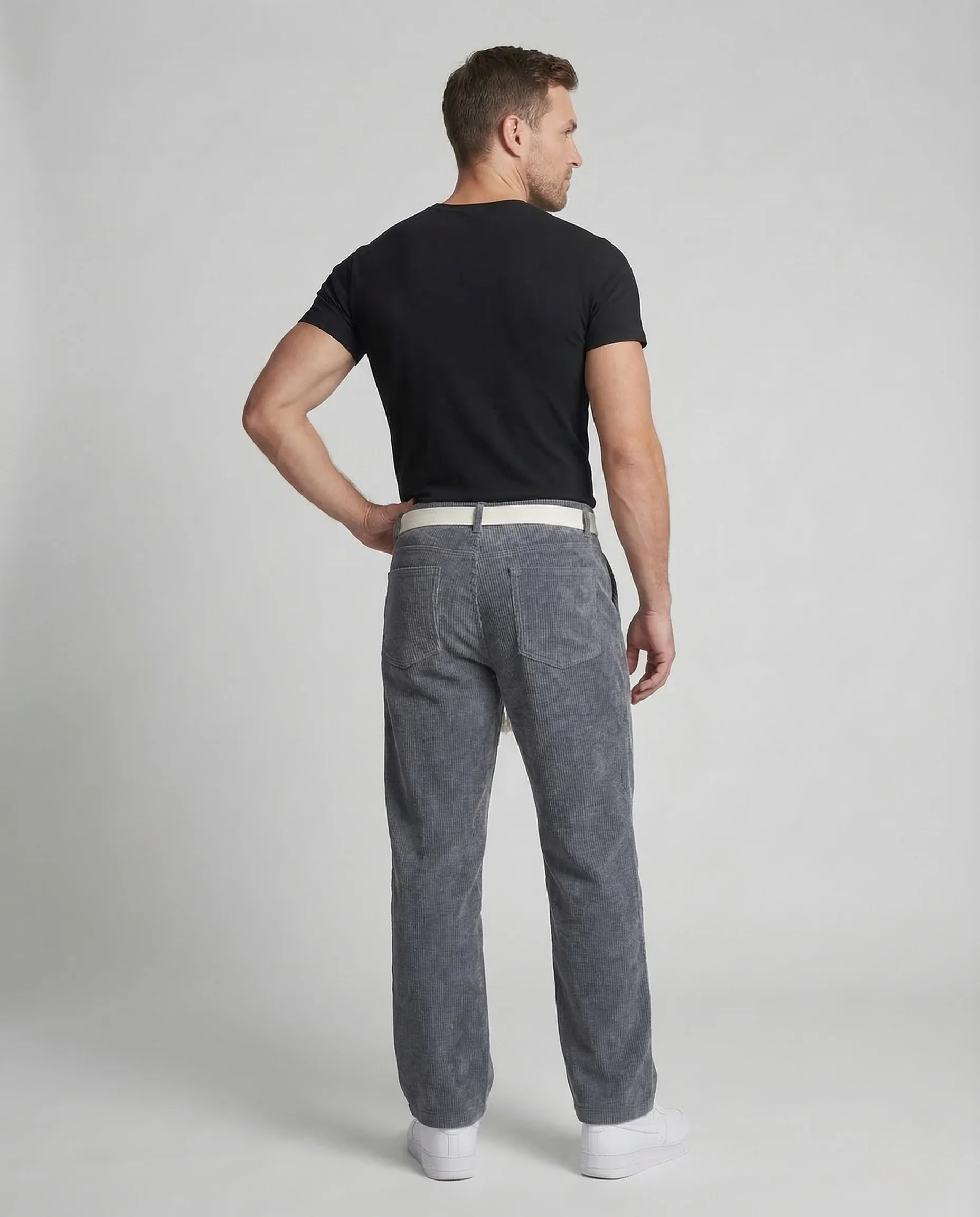Herren Cordhose Weit Gerade - Image 4