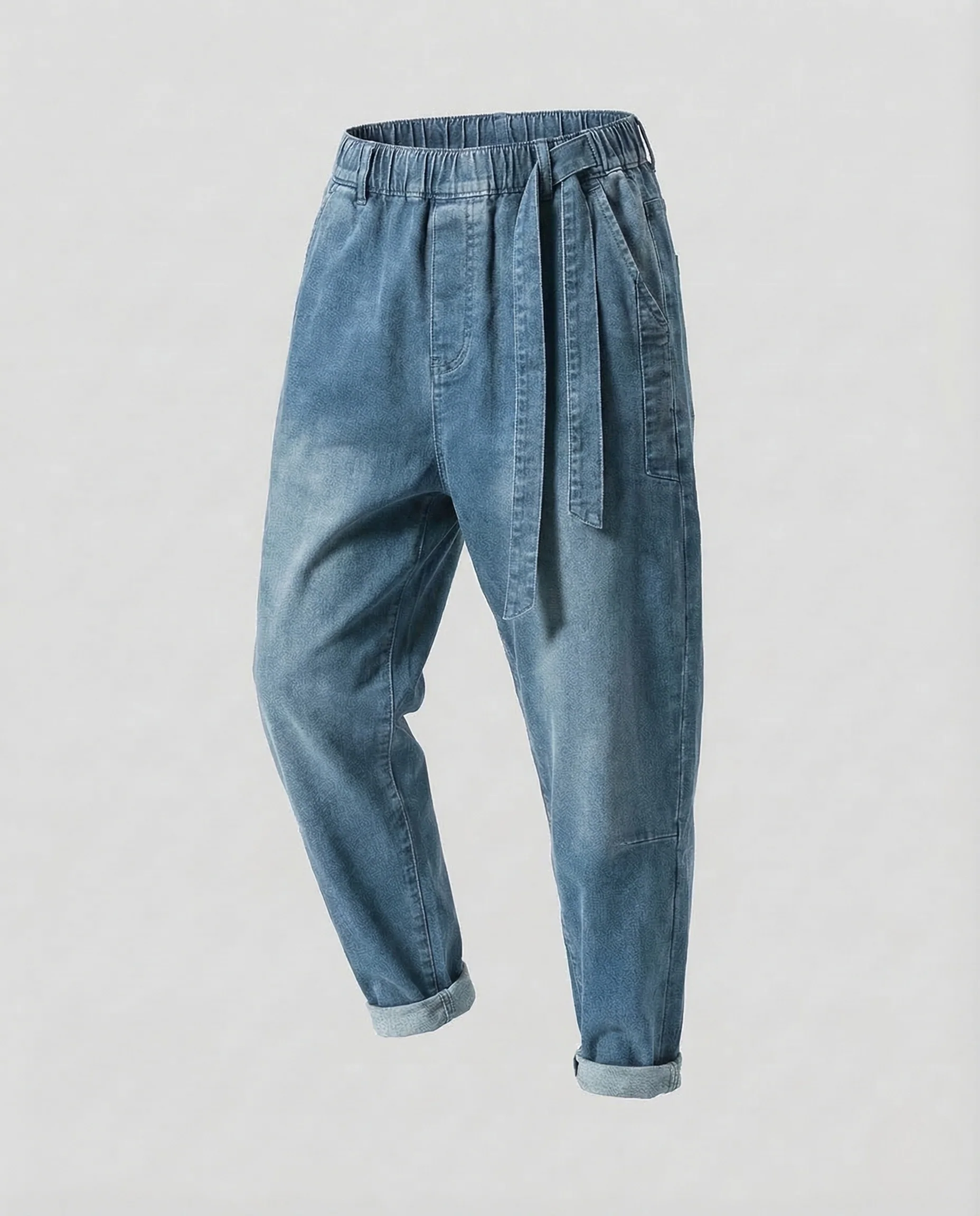 Herren Denim Haremshose Kordelbund - Image 6