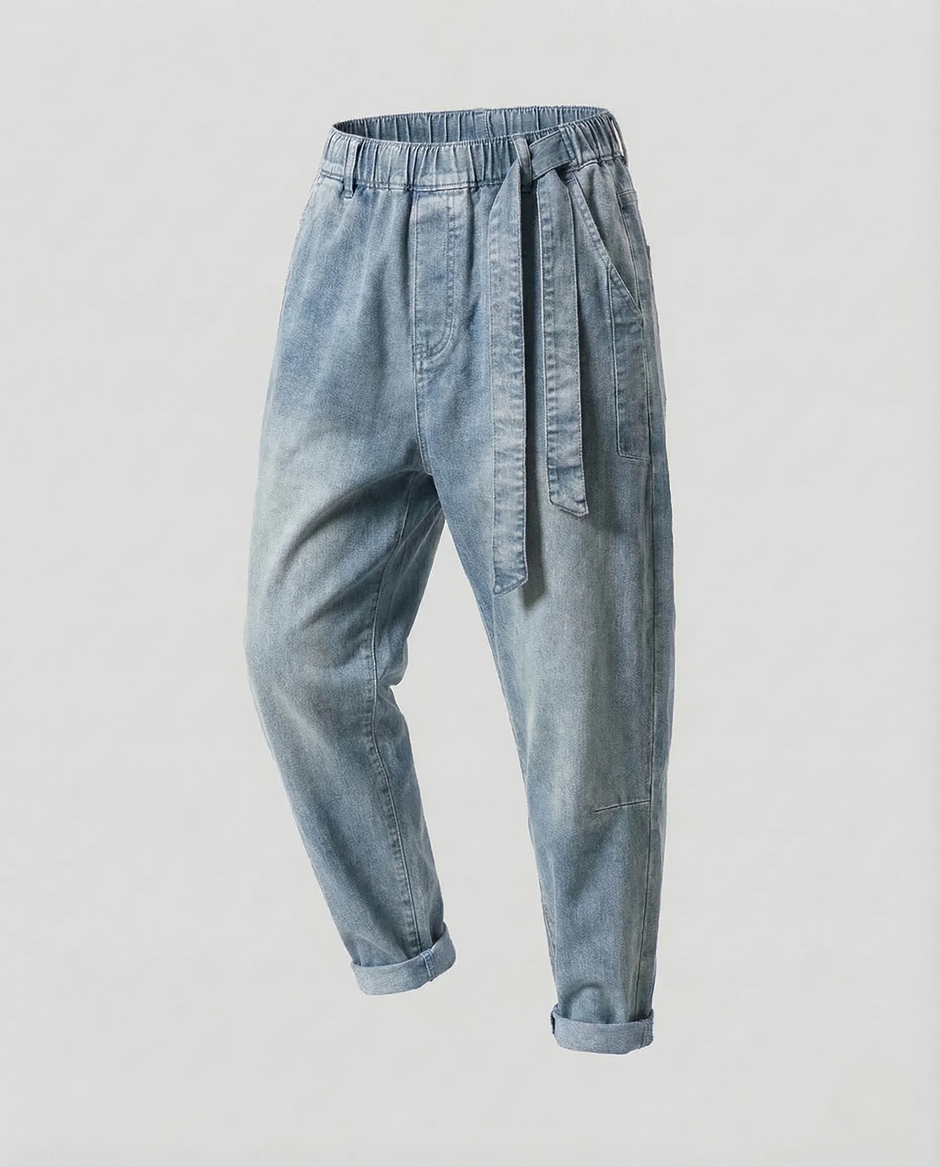 Herren Denim Haremshose Kordelbund - Image 7