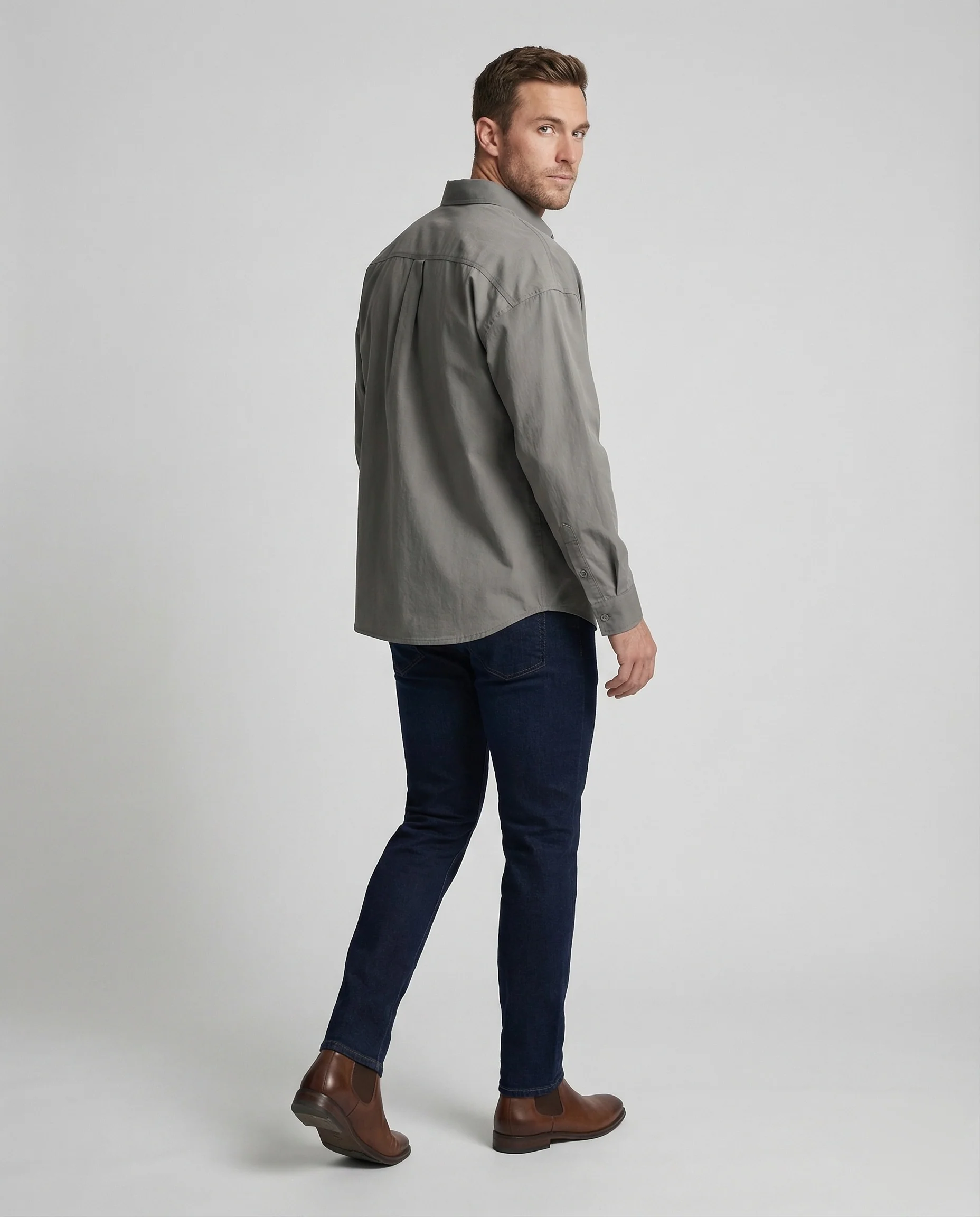 Langarmhemd Herren als lässige Hemdjacke - Image 4