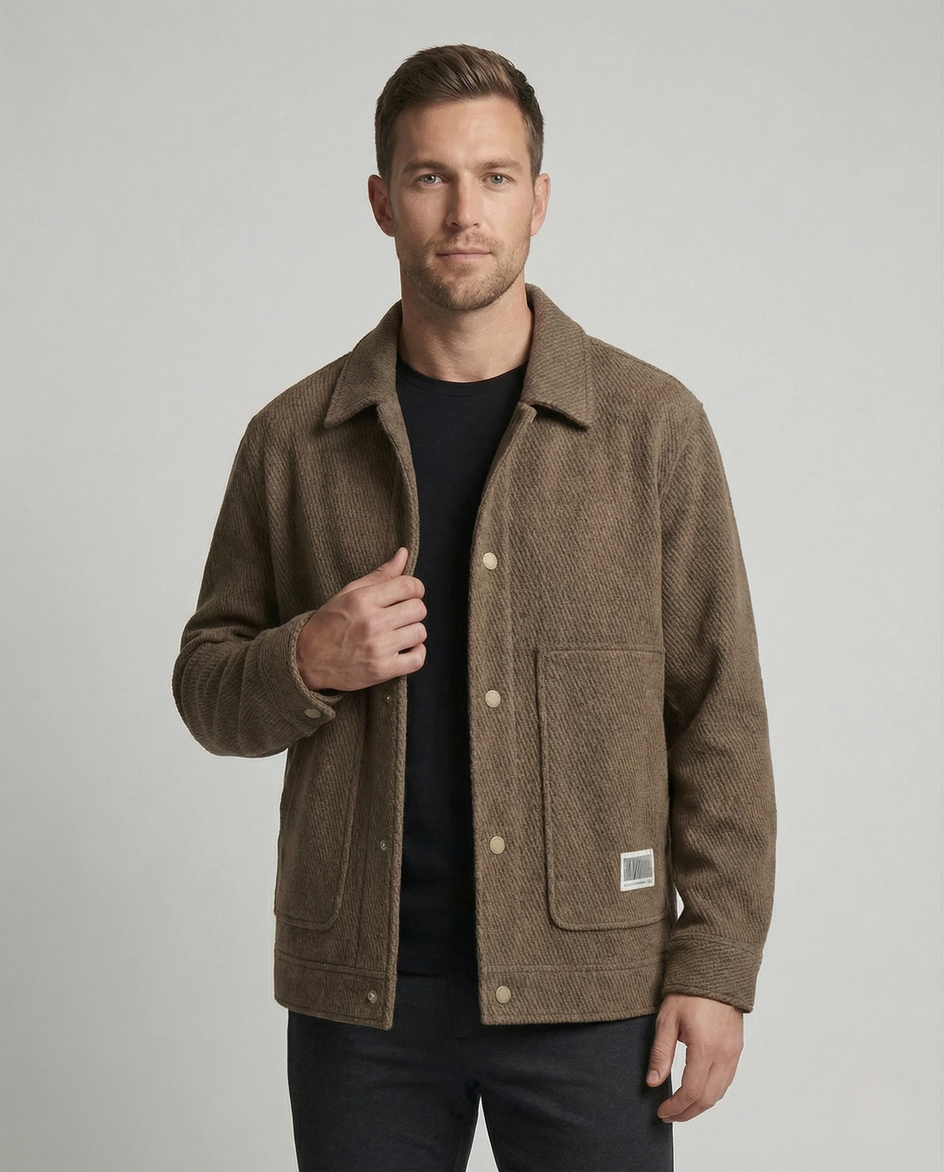 Freizeitkleidung Herren Hemdjacke Waffel - Image 2
