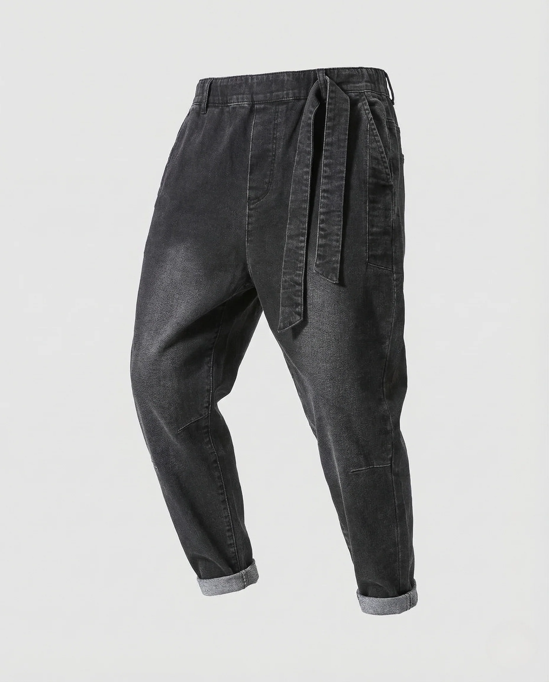 Herren Jeanshose Tapered Fit mit Elastischem Bund und Kordelzug - Image 5