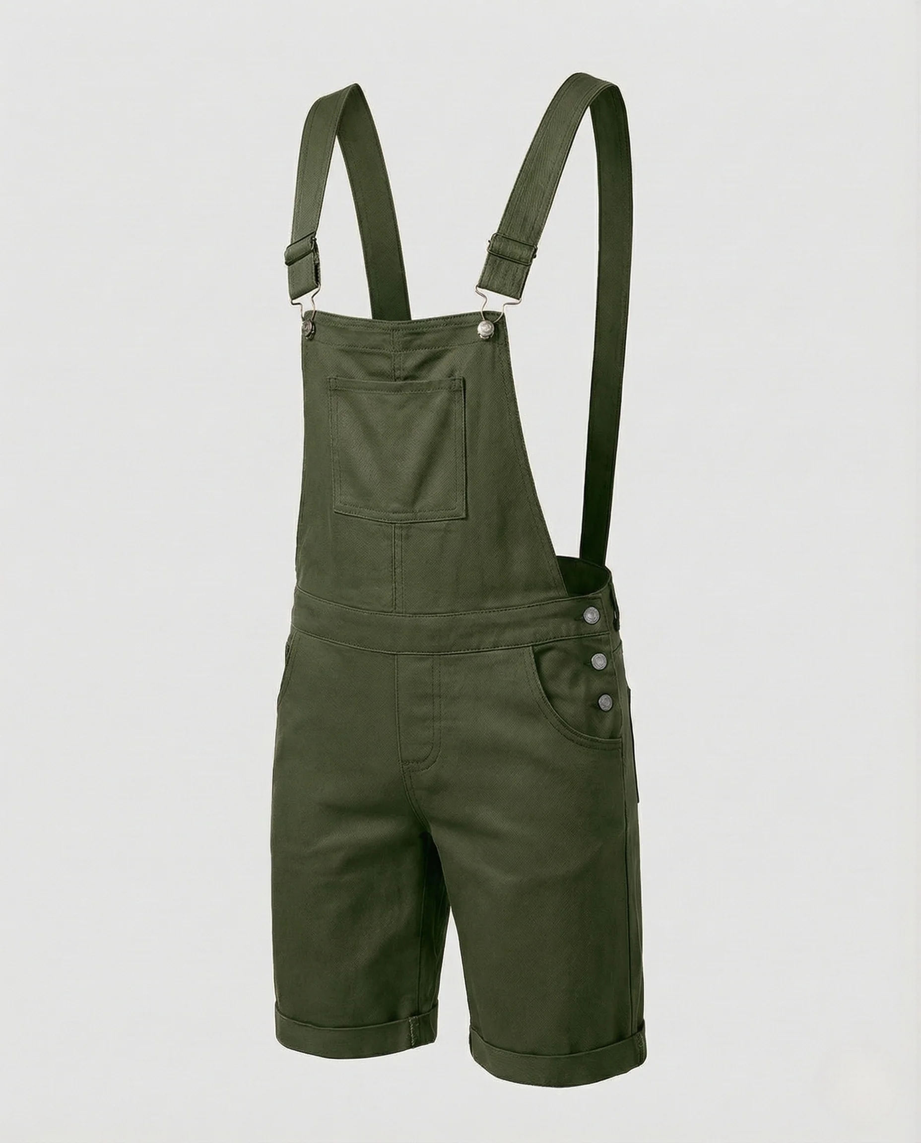 Herren Latzshorts Baumwollmix Verstellbare Träger - Image 5