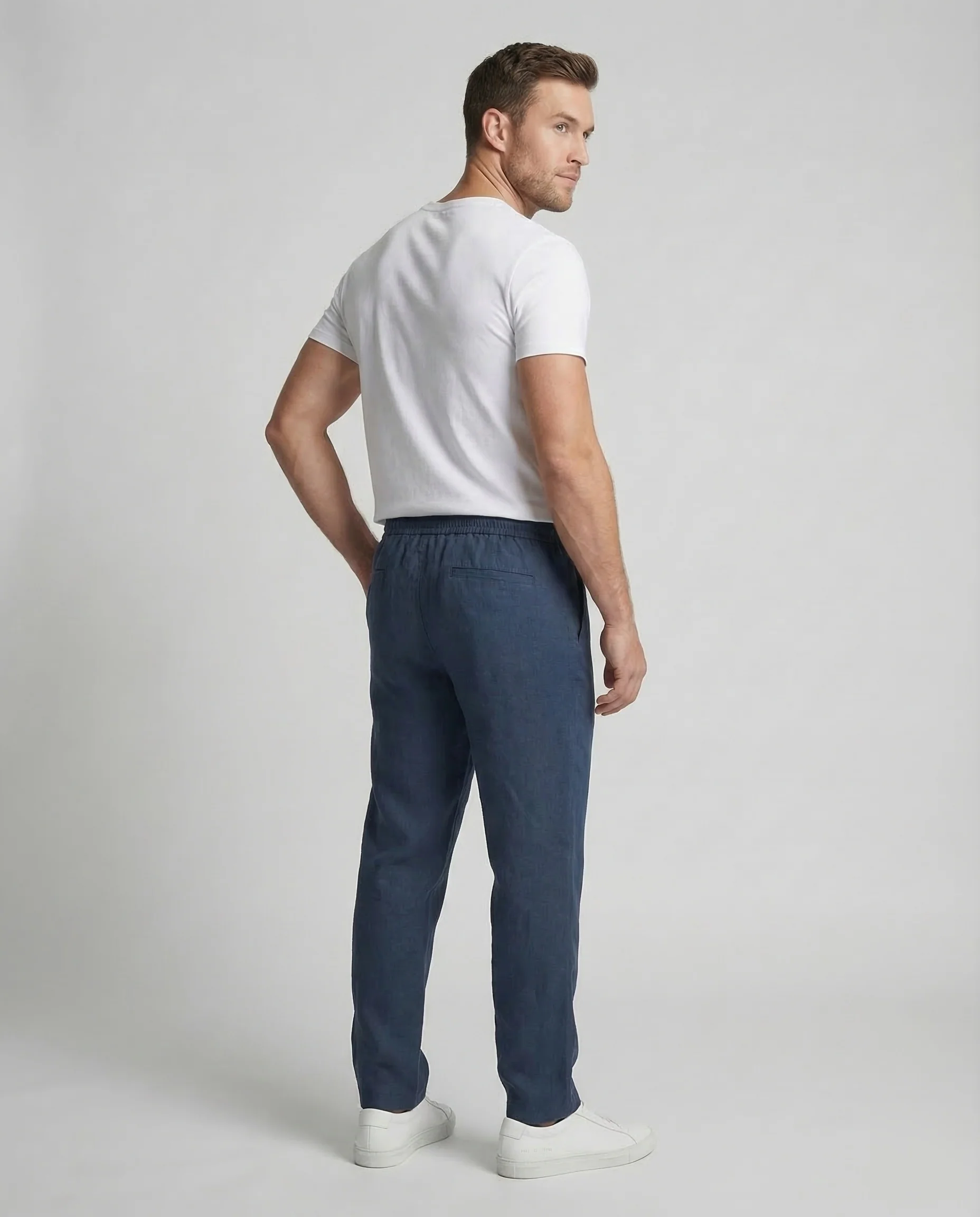 Herren Leinenhose Tunnelzug - Image 4