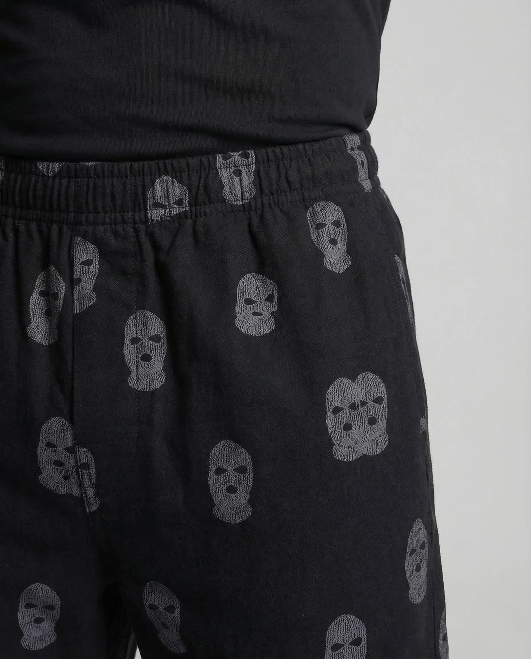 Herren Loungehose Totenkopf Print Elastikbund - Image 3