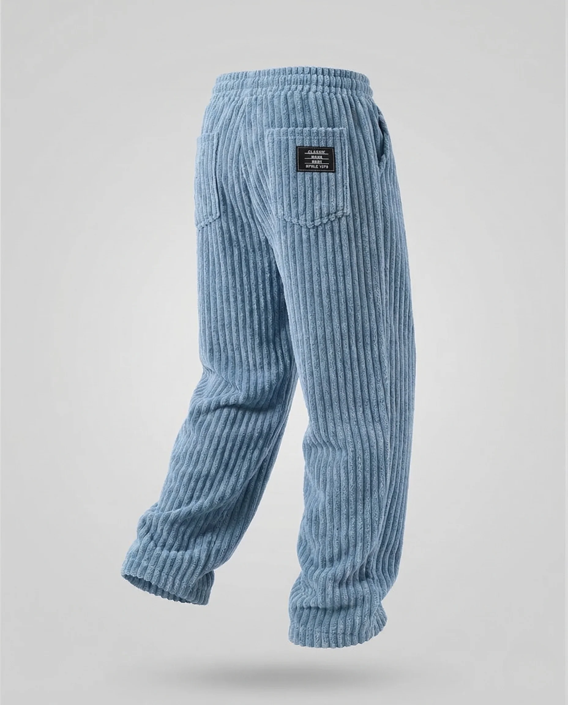 Herren Velours Hose Weit Elastikbund - Image 5