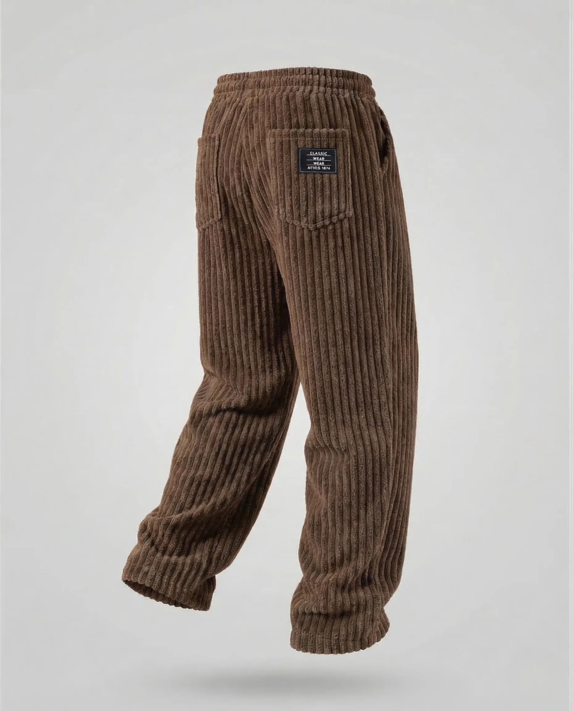 Herren Velours Hose Weit Elastikbund - Image 8