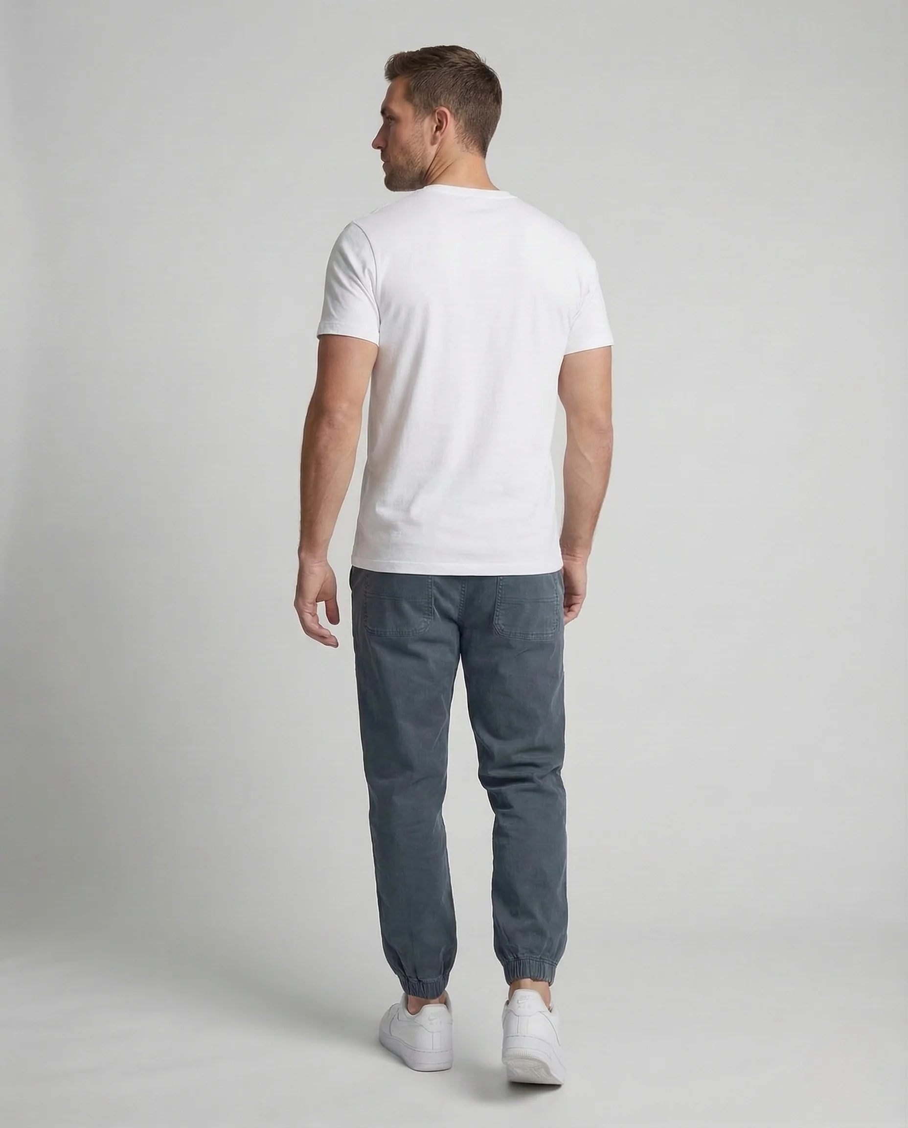 Herren Jogginghose Slim Baumwollmix Cargo Taschen - Image 4