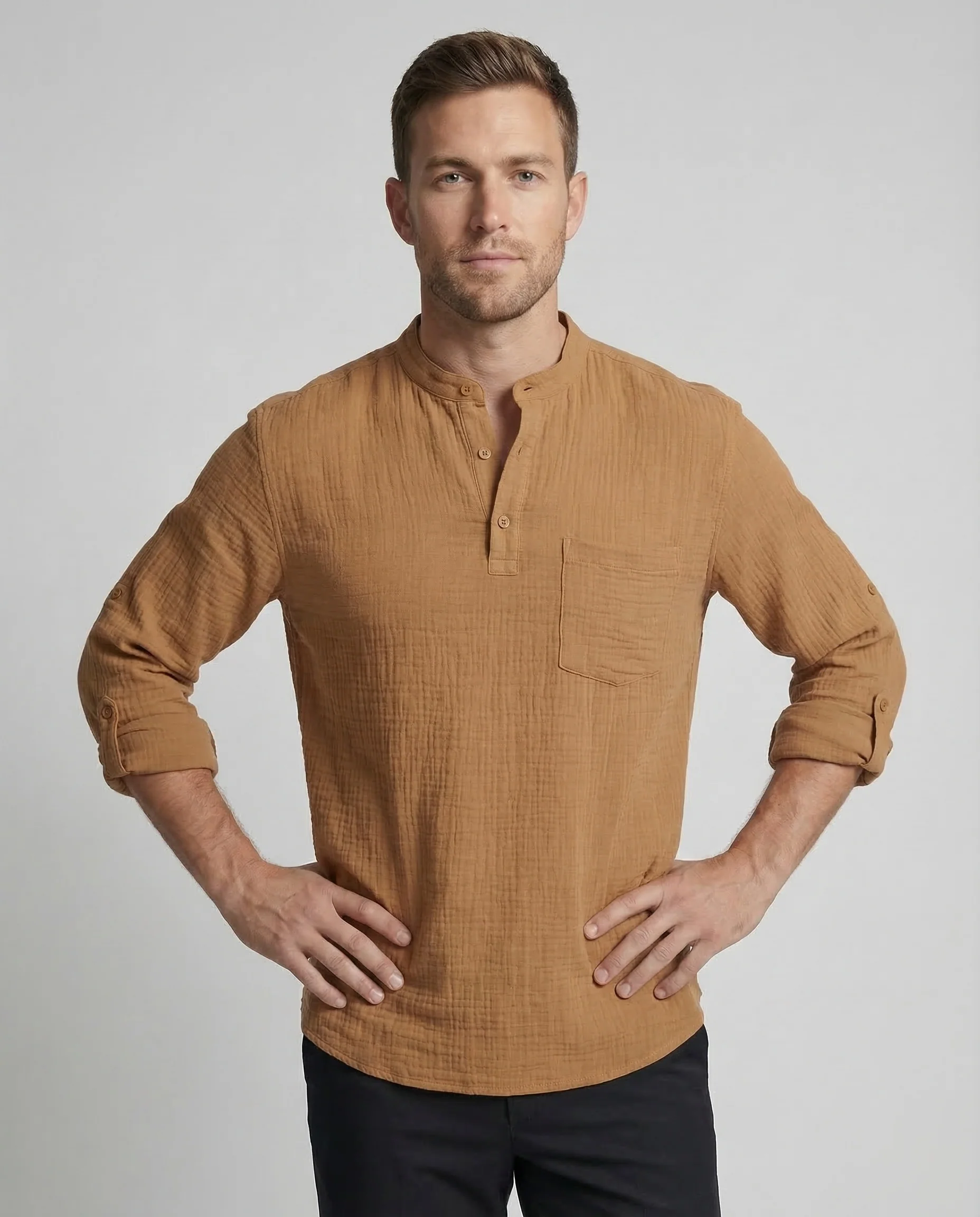 Herren Langarmshirt Baumwolle - Image 2