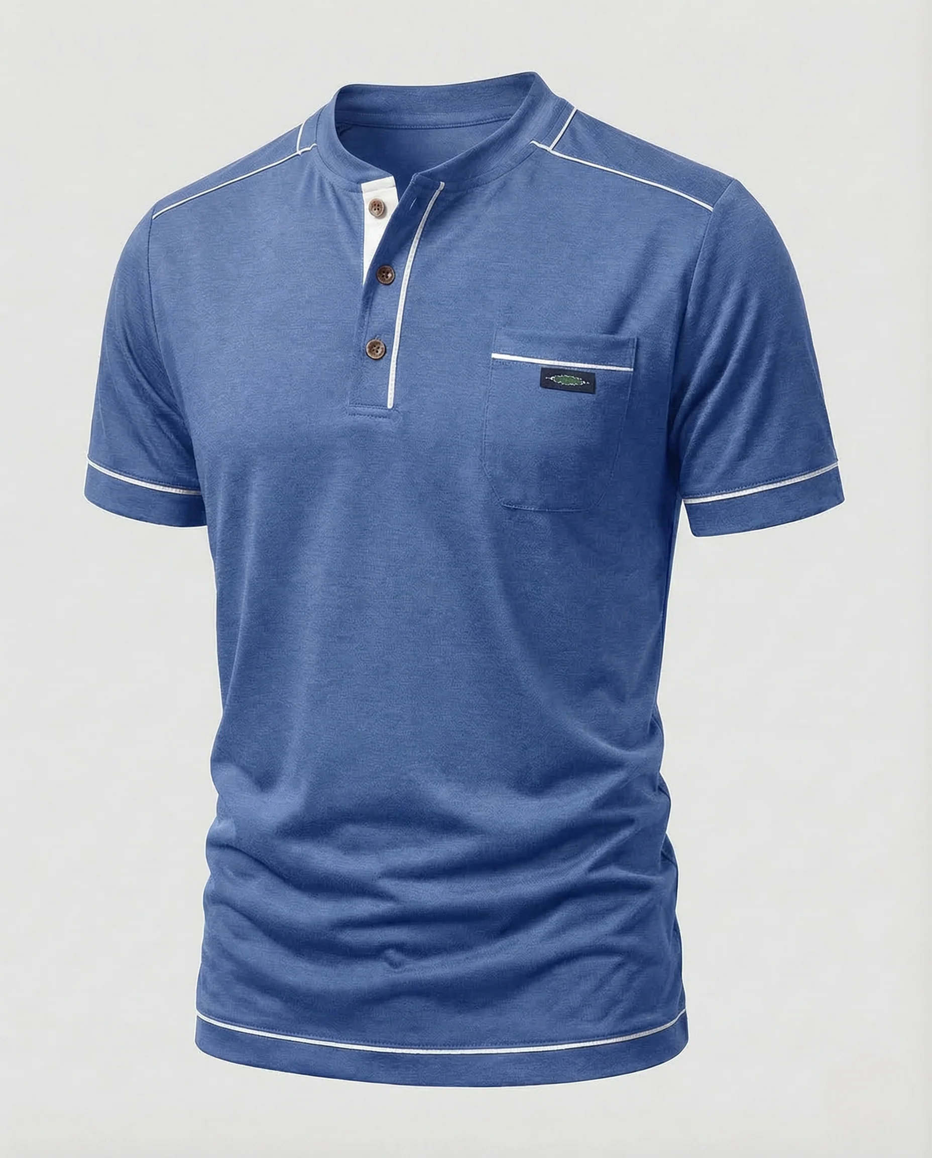 Herren Poloshirt Kurzarm Stehkragen Brusttasche - Image 11