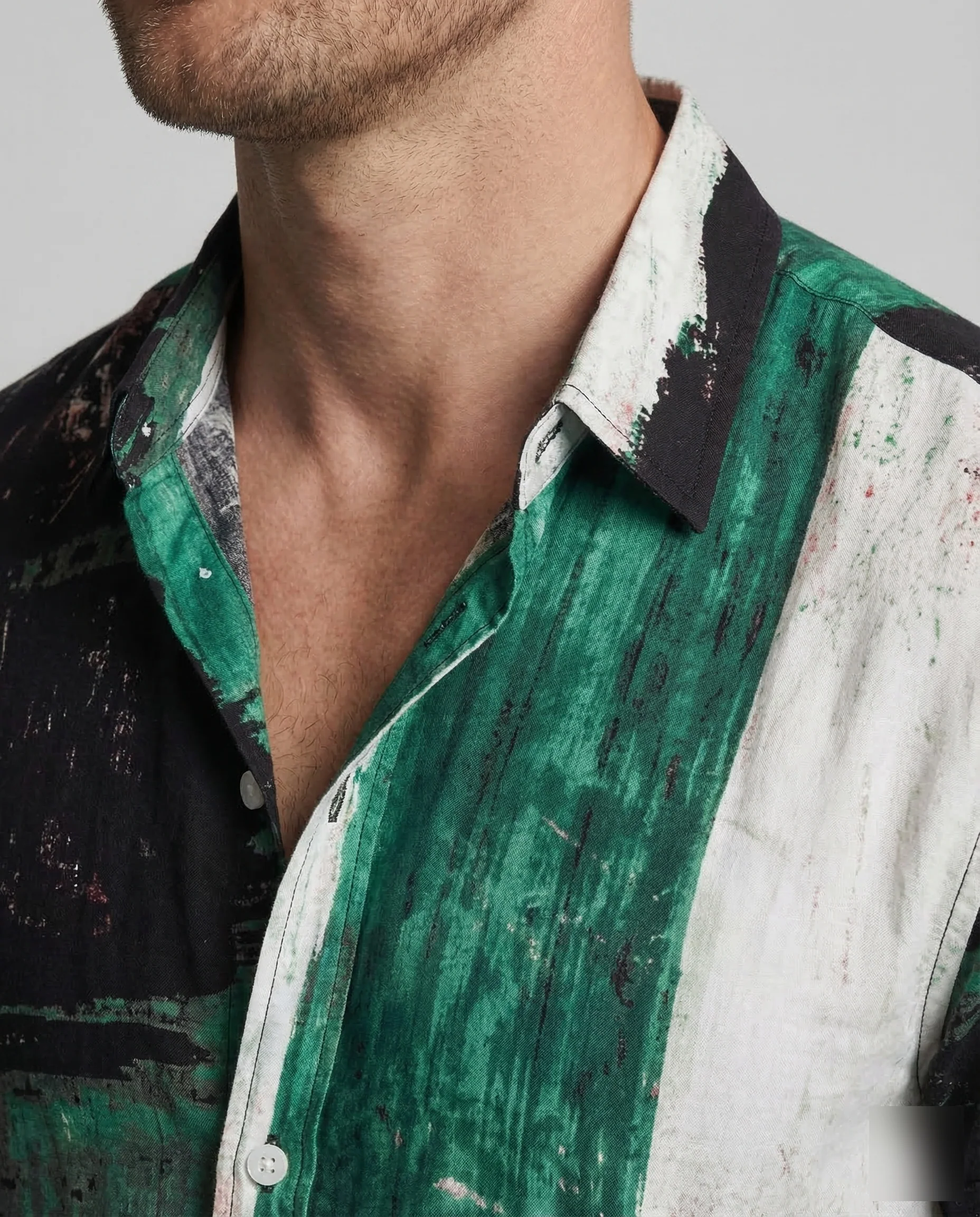 Herren Sommerhemd Print - Image 3