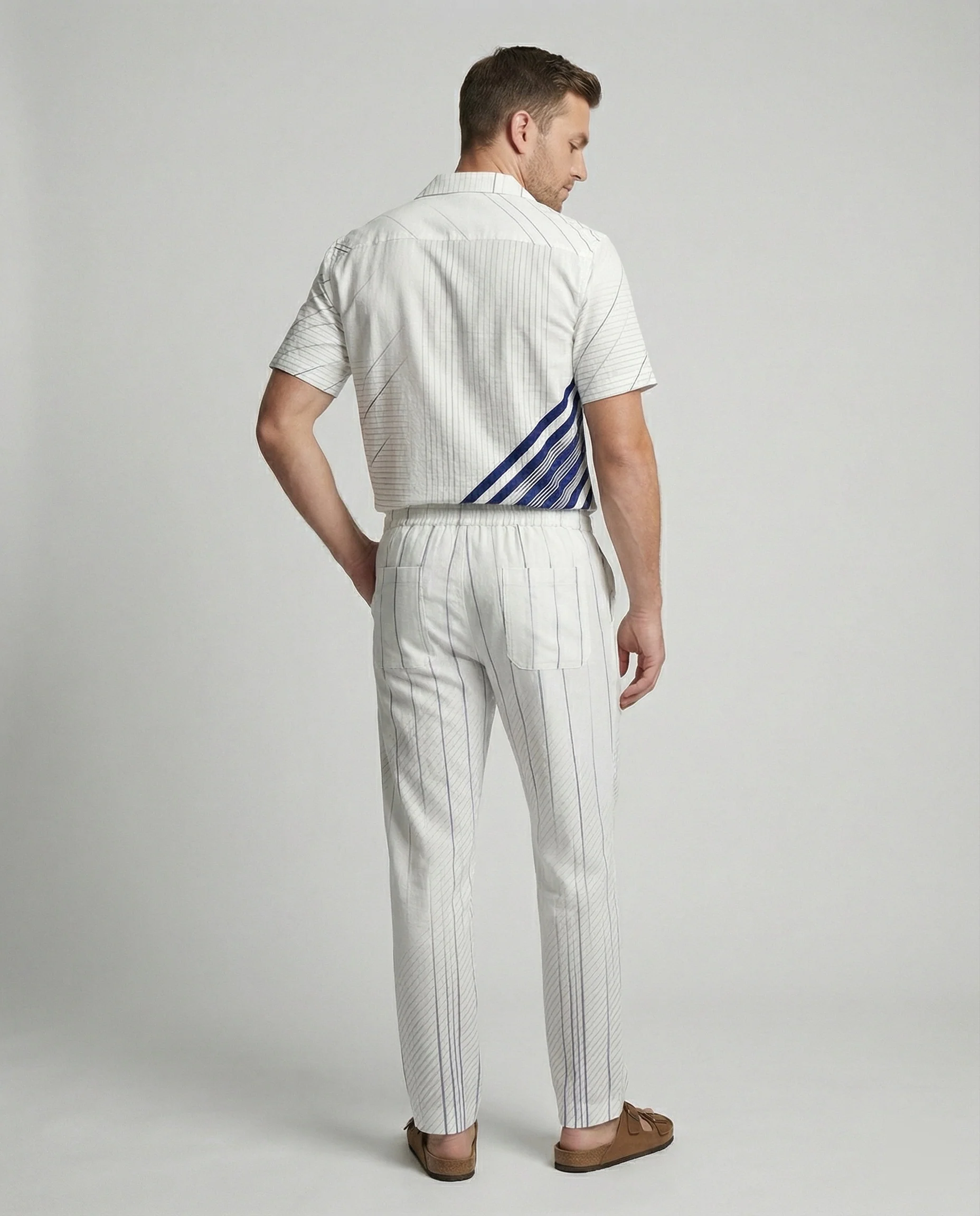 Herren Zweiteiler Set Viskose Freizeit - Image 14