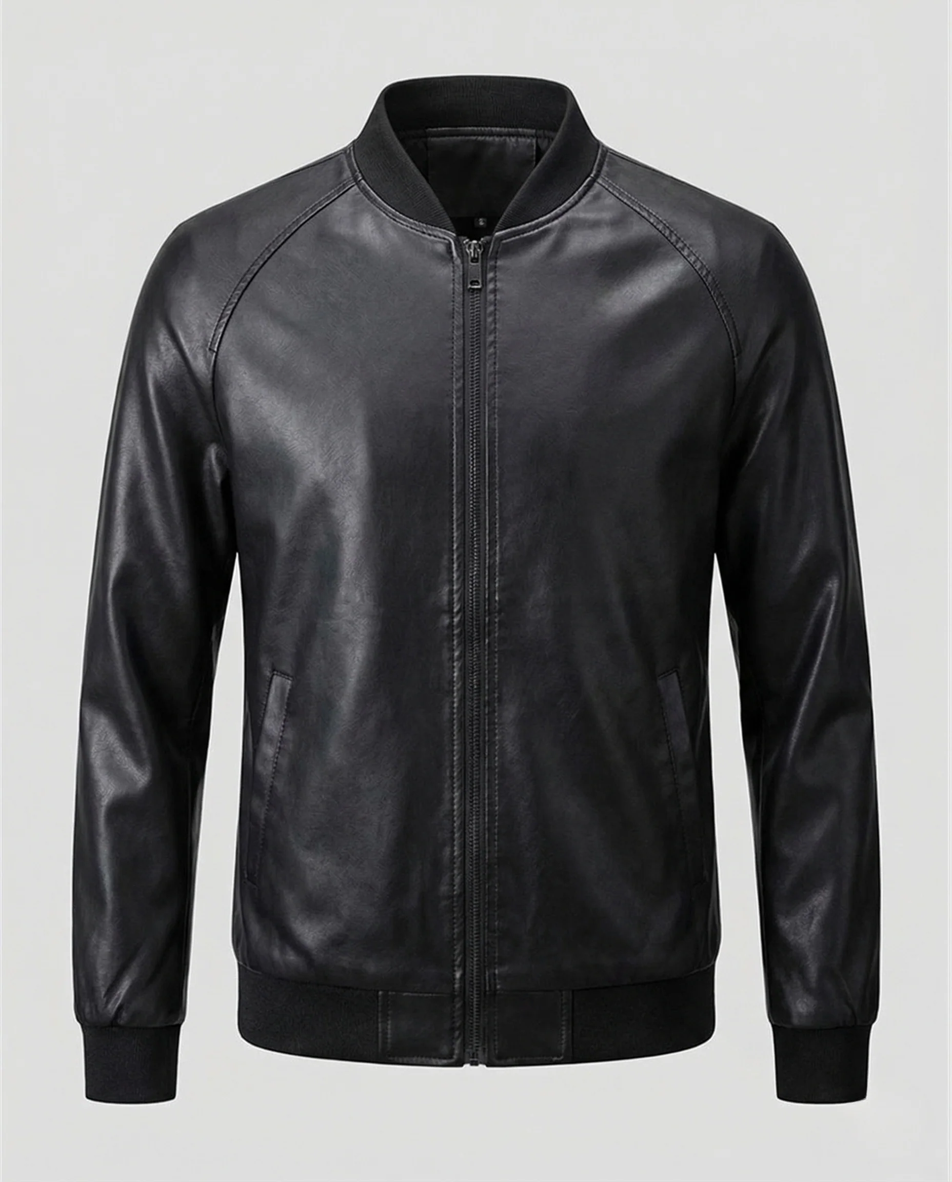 Herren Bomberjacke Lederoptik - Image 5