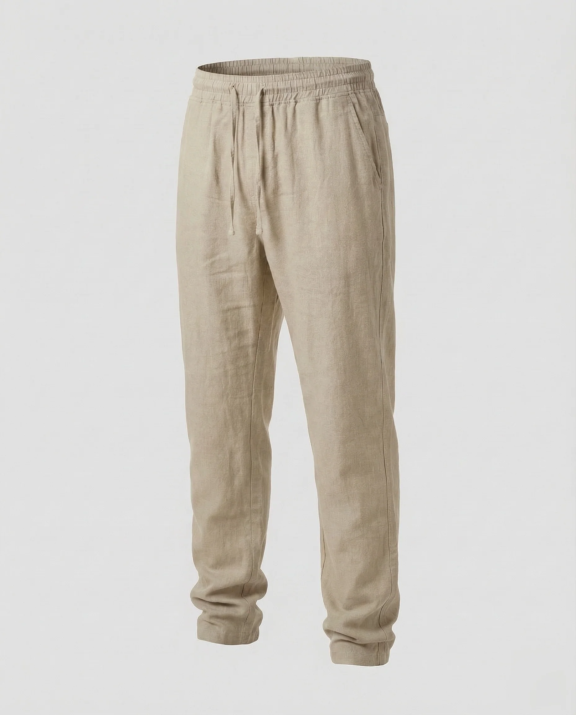 Herren Leinenhose Tunnelzug Gerade - Image 9