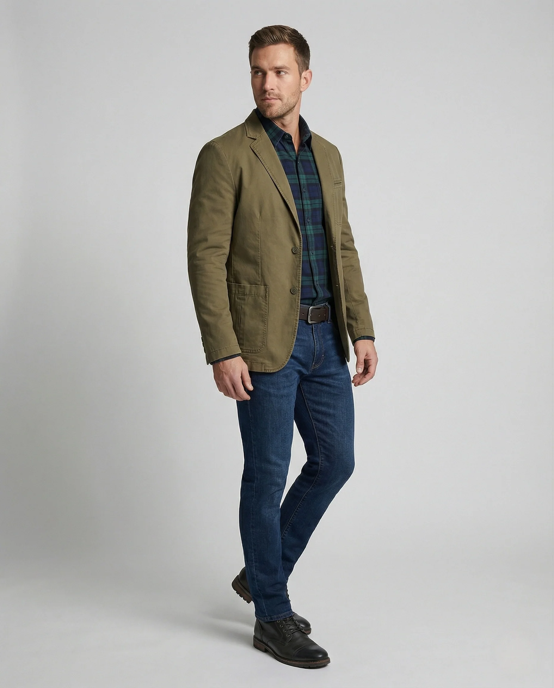Baumwollblazer Retro Look Herren - Image 2