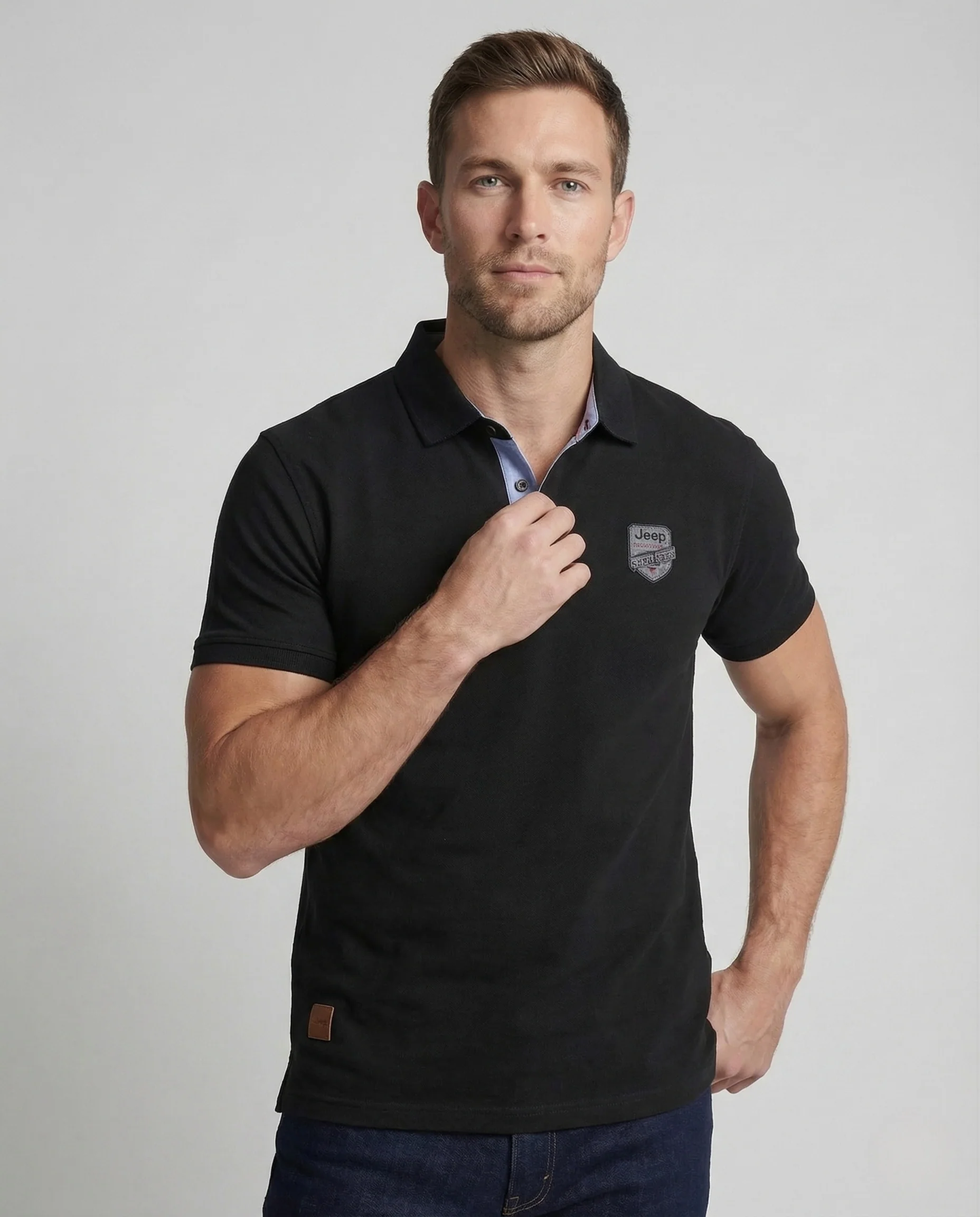 Herren Polo Piqué Kontrastkragen - Image 2