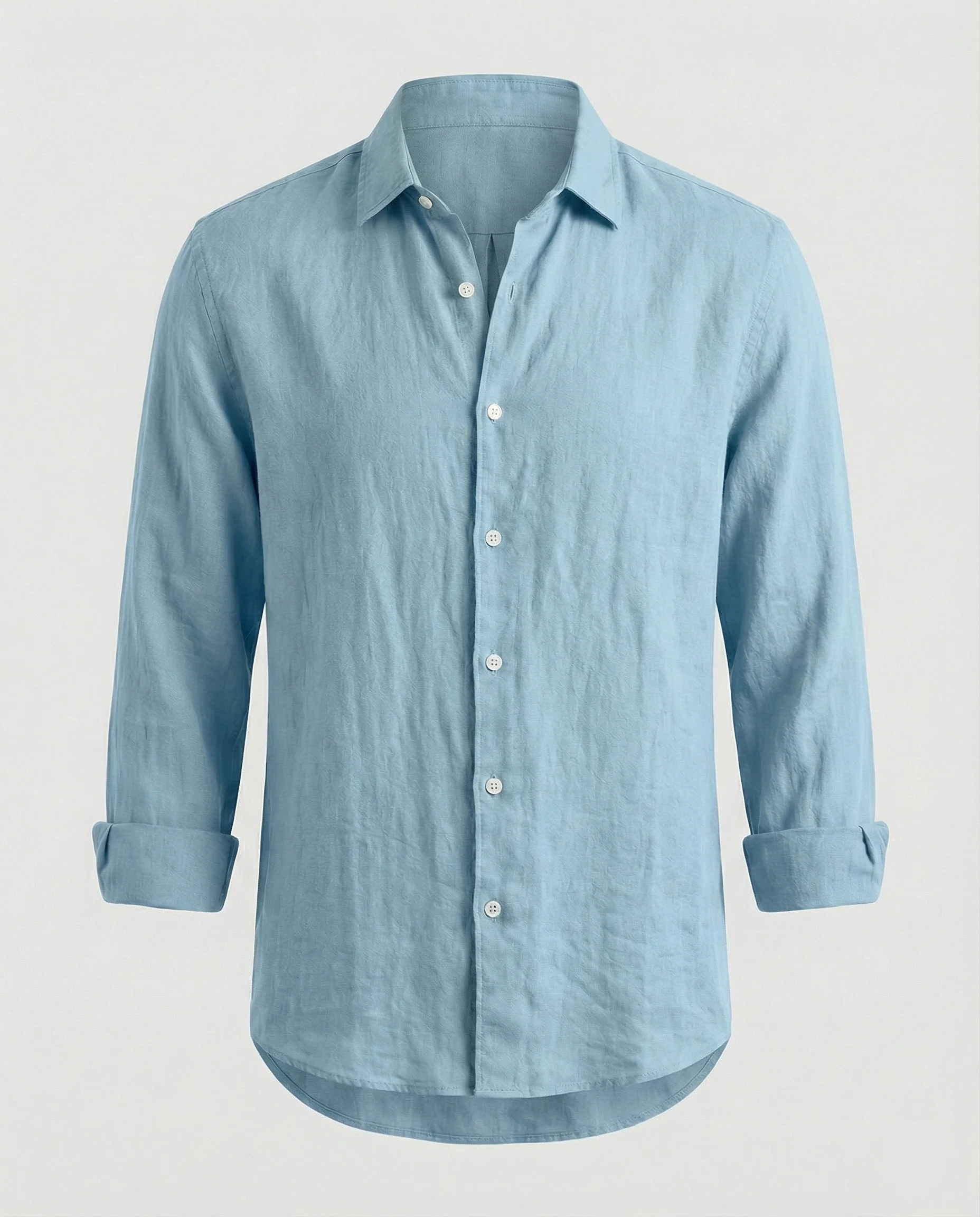 Herren Leinenhemd Kentkragen Sommer - Image 6