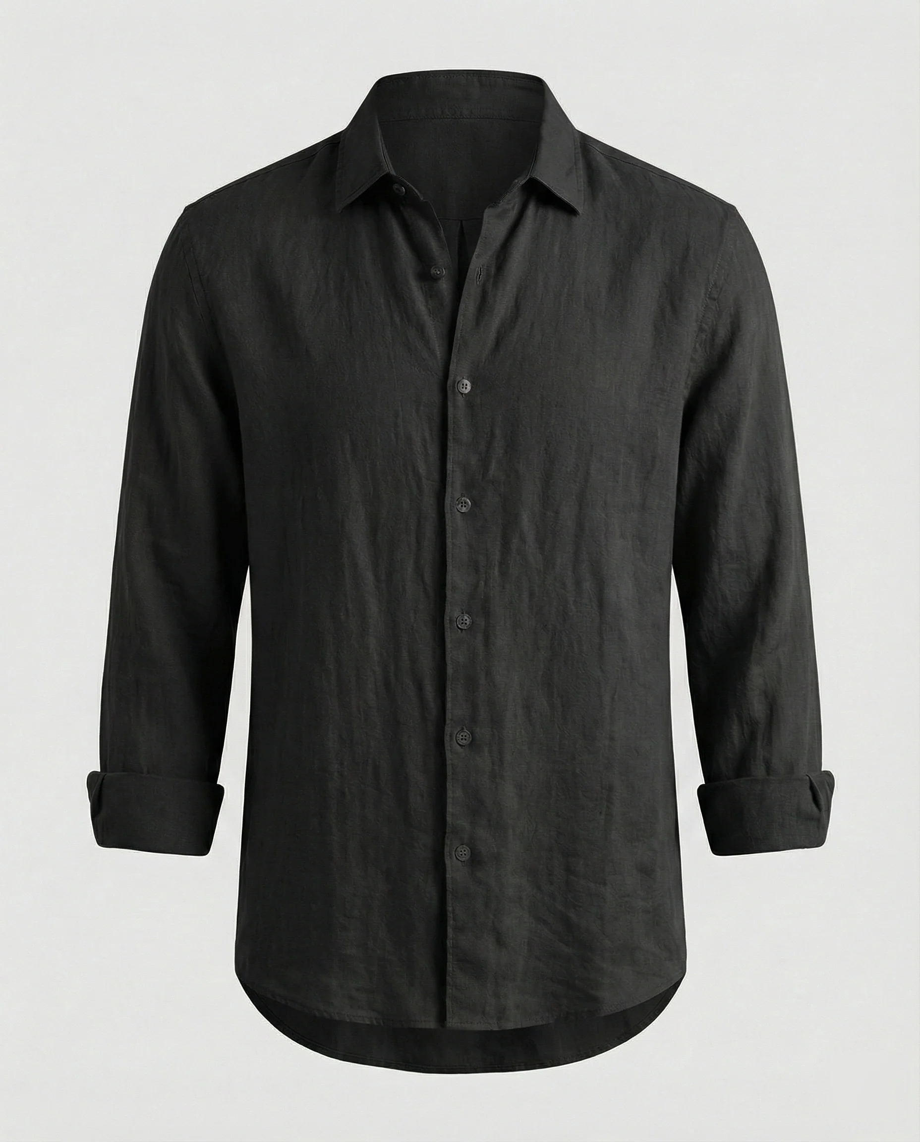 Herren Leinenhemd Kentkragen Sommer - Image 7