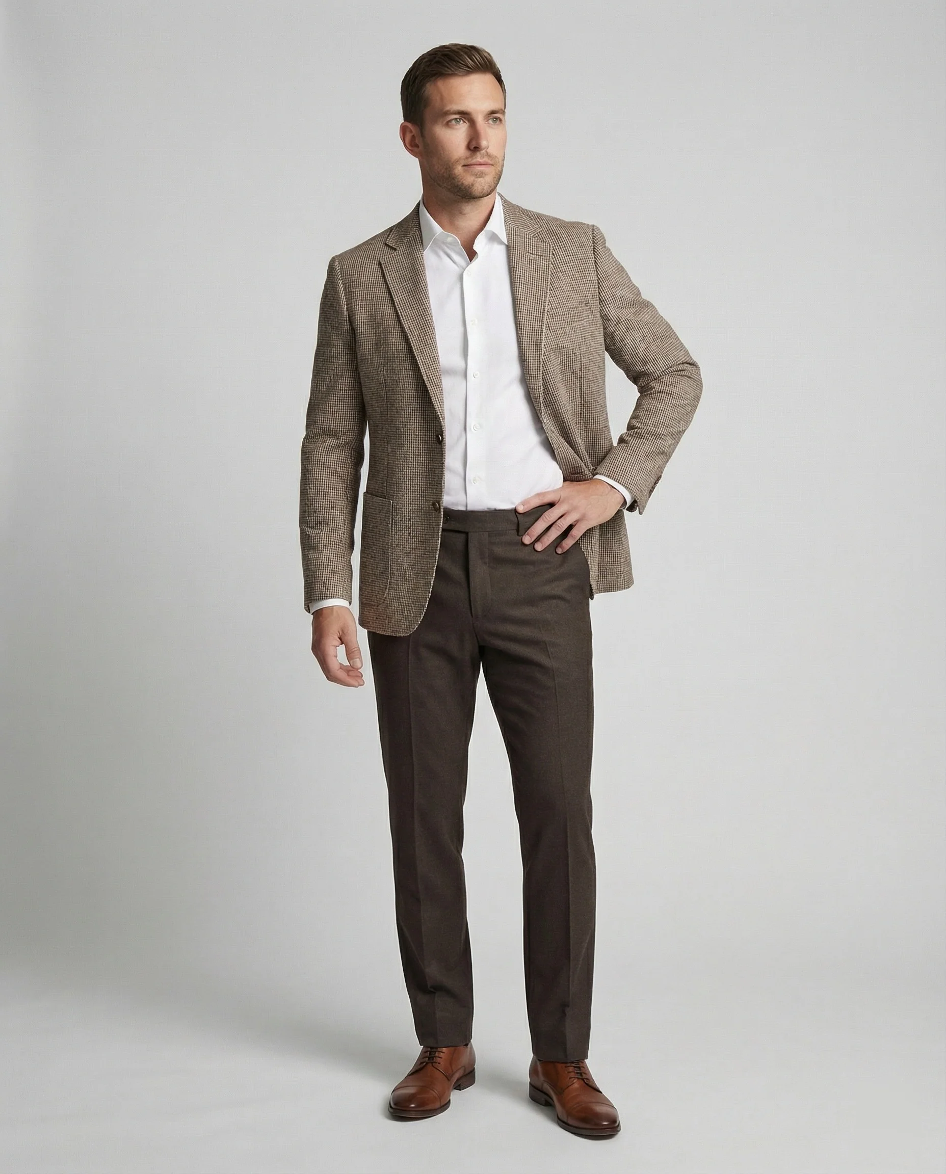 Herren Blazer Leinen Sakko leger - Image 3