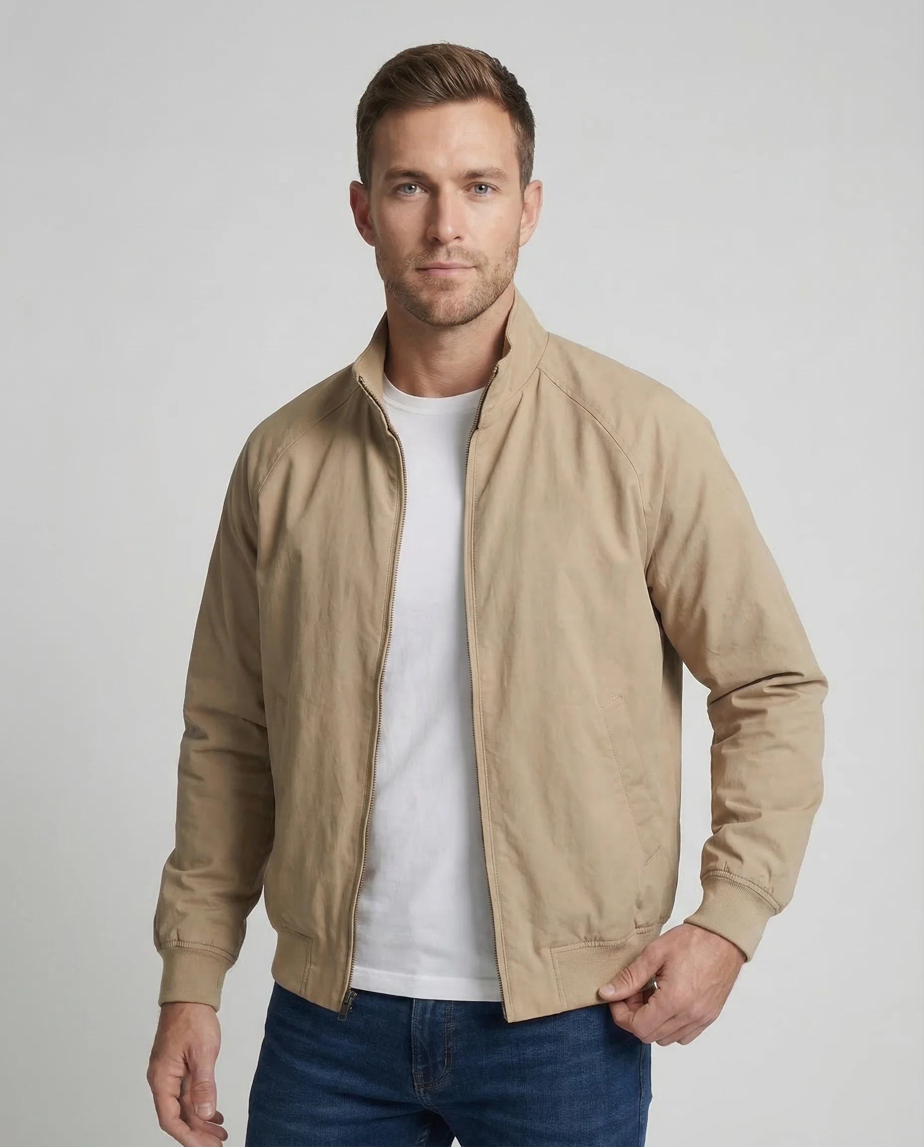 Herren Harringtonjacke Nylon Leicht - Image 2