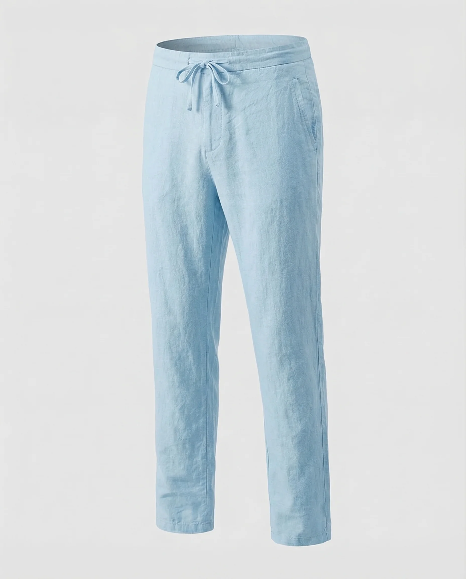 Herren Leinenhose Gerade Kordelzug - Image 4