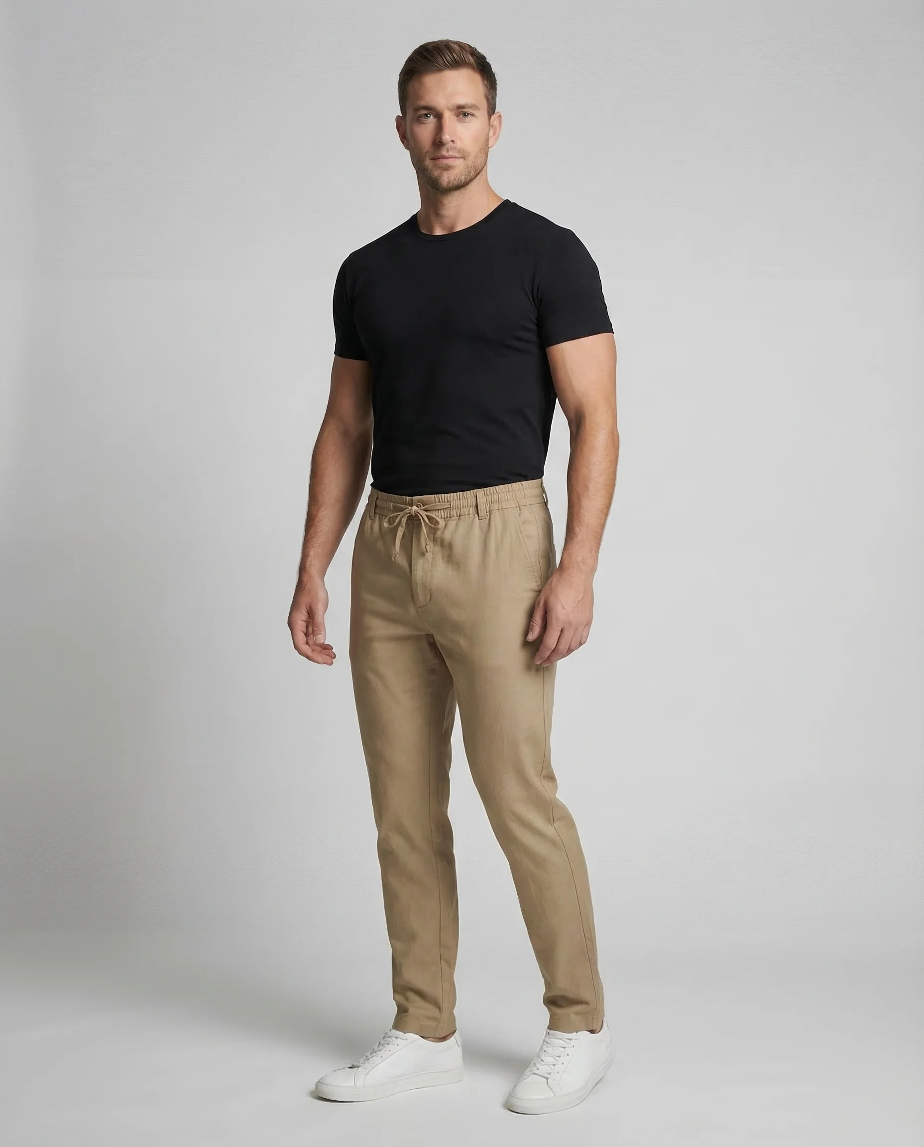 Herren Leinenhose Gerade