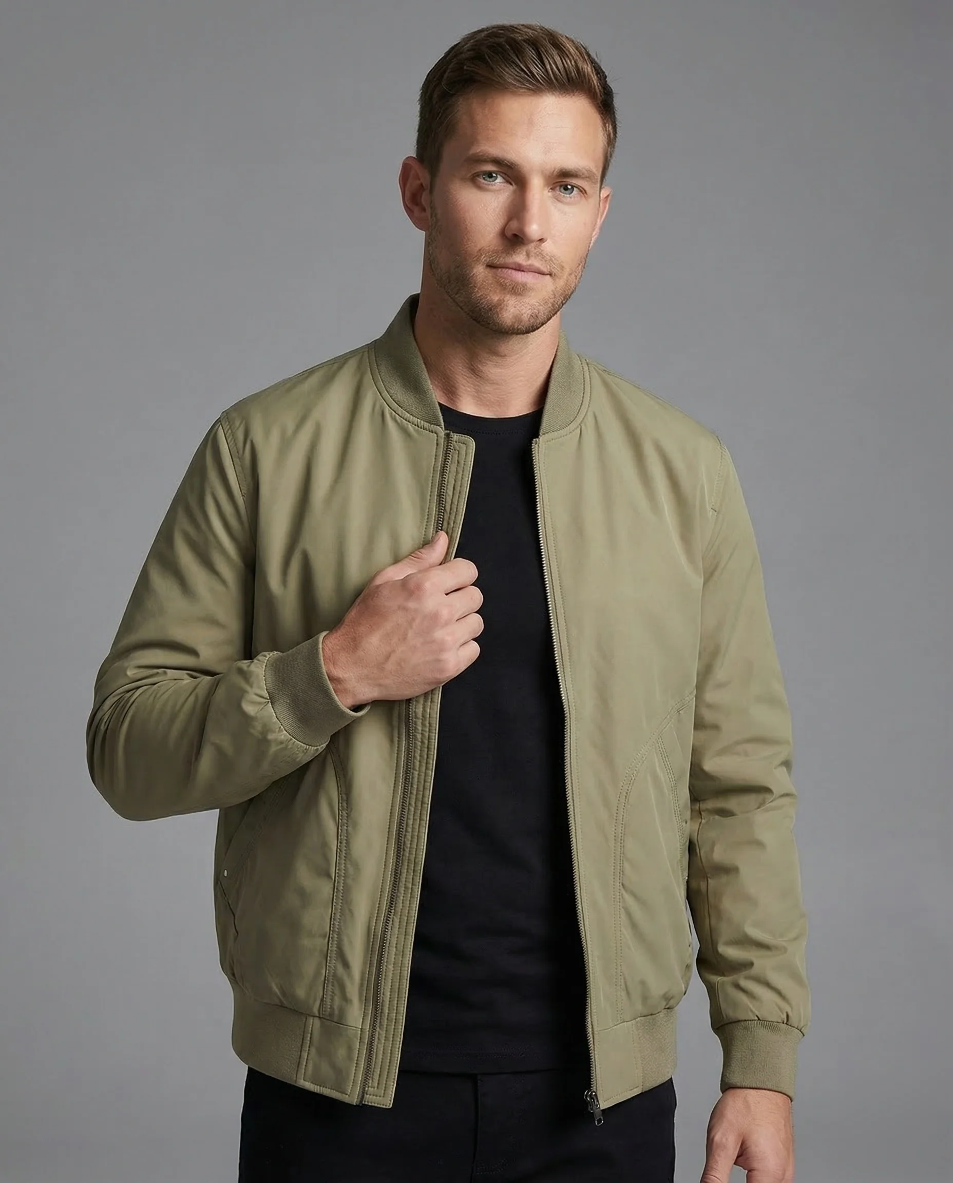 Herren Bomberjacke Wattiert - Image 2